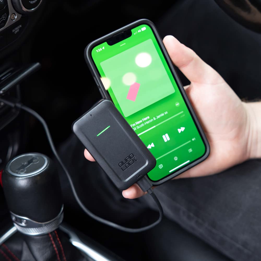 Quad Lock Wireless CarPlay Adapter for iPhone - Seamless Apple CarPlay Connectivity for Safer Driving & Hands-Free Navigation