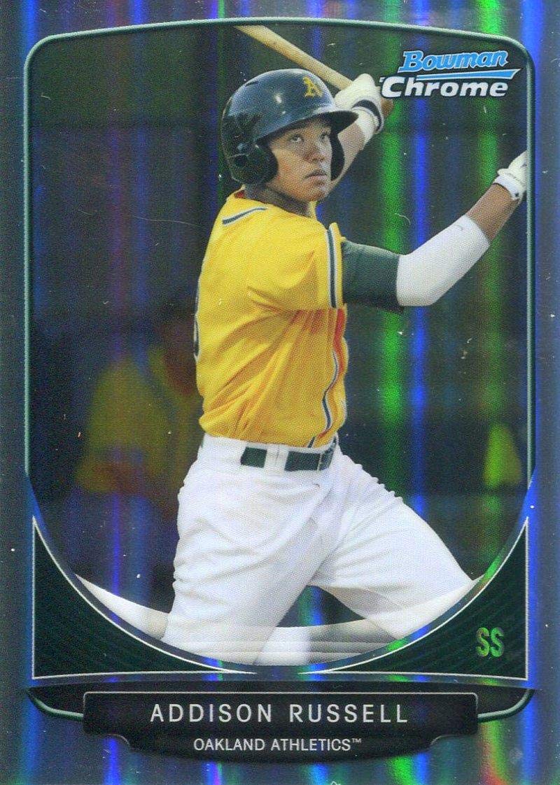 2013 Topps Bowman Chrome Addison Russell Rookie Refractor Card - PSA Graded Baseball Collectible for Fans & Investors | Perfect for Display, Trading, and Memorabilia Collections