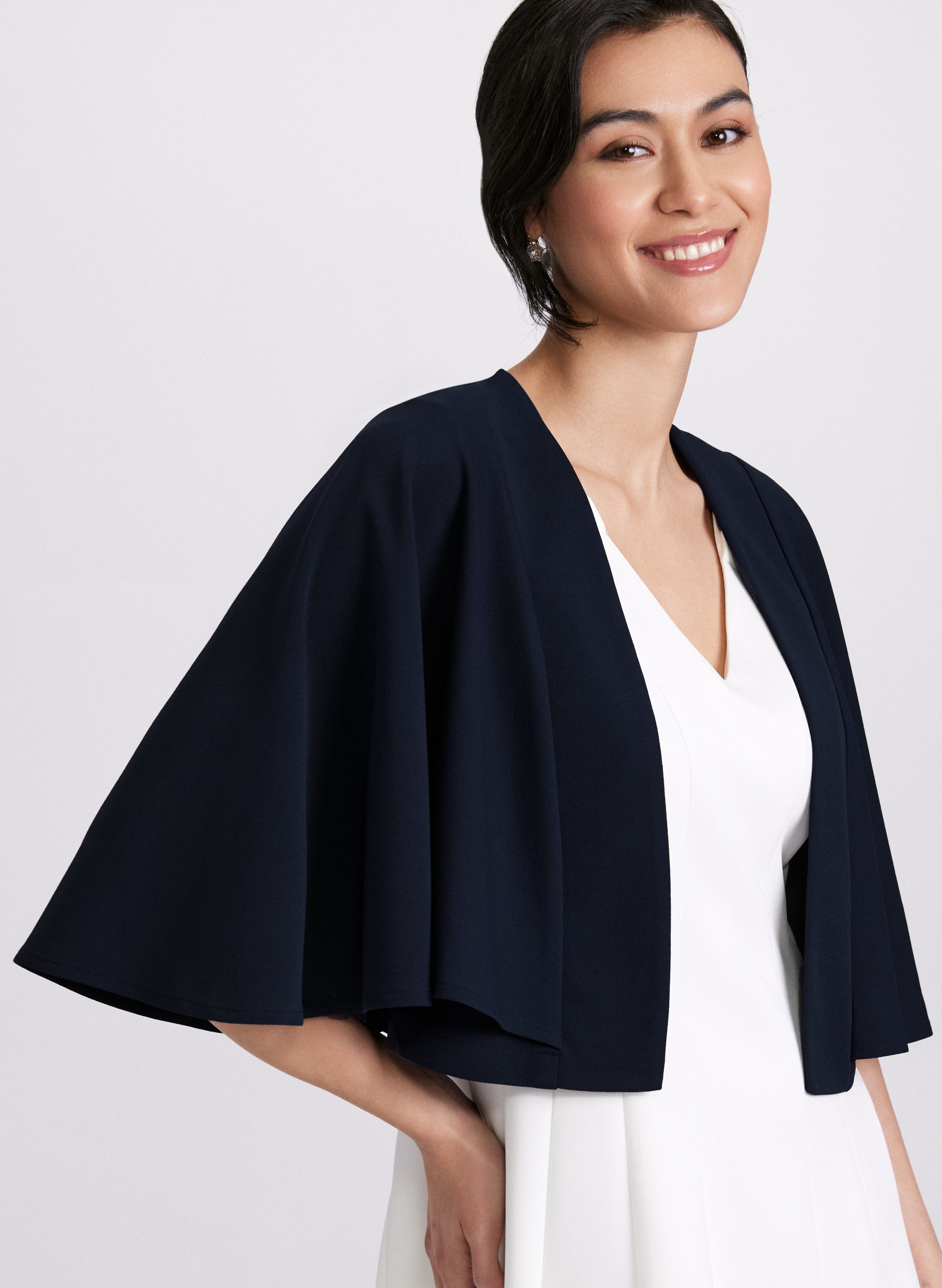 Elegant Flare Sleeve Bolero Jacket for Women - Chic Lace Cover-Up for Dresses, Weddings & Evening Parties