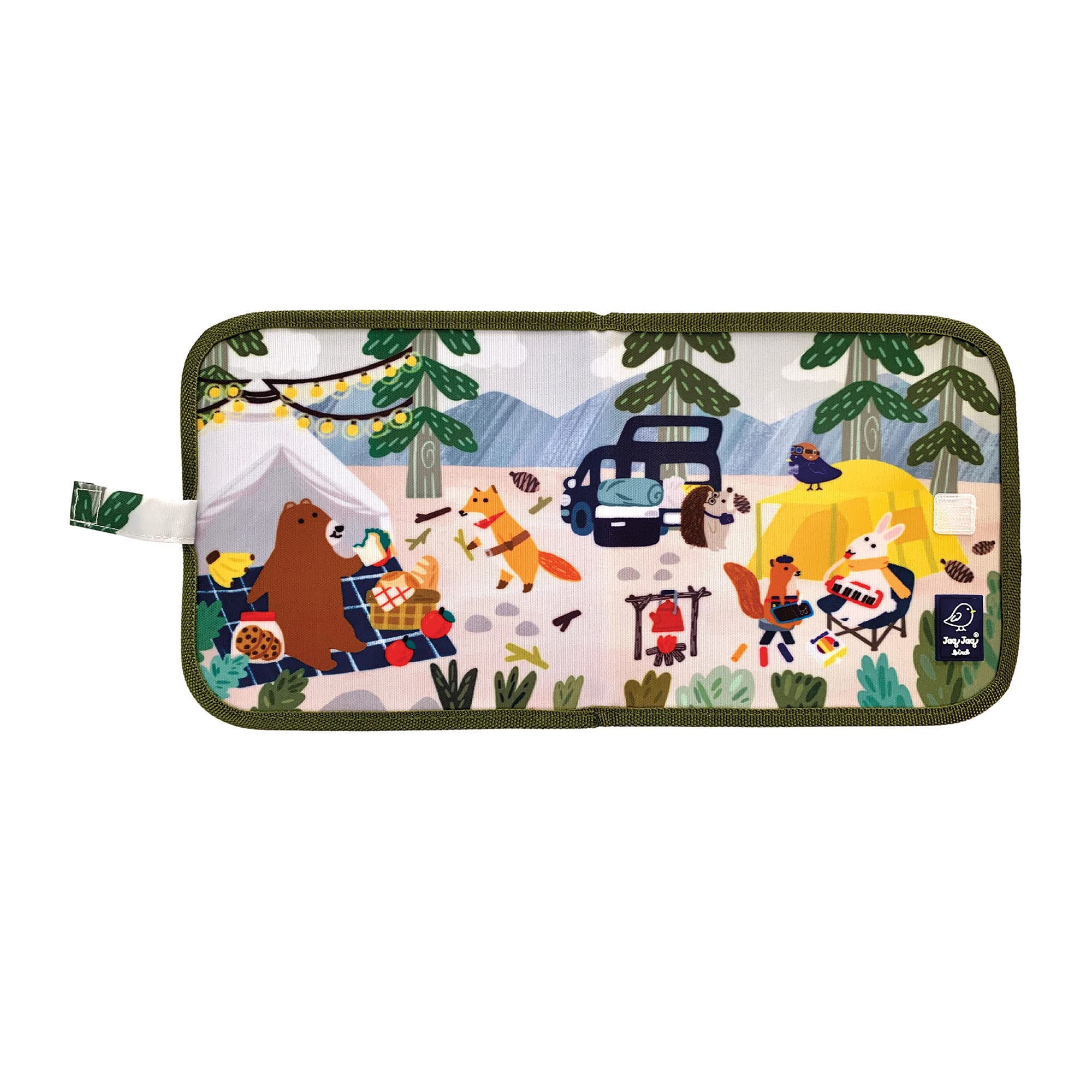 JJB & Friends Camping Doodle It and Go Activity Book - Reusable Chalk Board Book for Kids | Mess-Free Drawing & Creative Play | Portable Travel Toy with Dust-Free Chalk | Perfect for Road Trips, Camping & Indoor Activities
