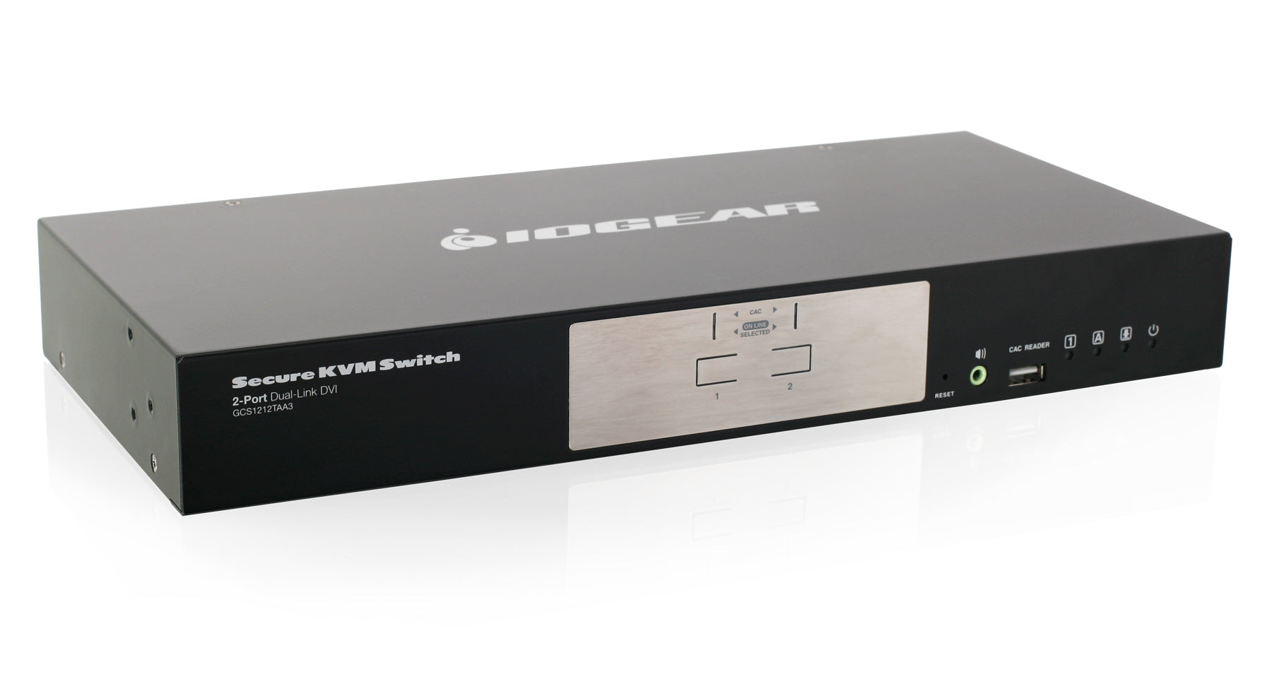 2 Port Dual Link DVI Secure KVM Switch (TAA Compliant) - Ideal for Multi-Computer Control in Offices, Data Centers & Secure Government Environments