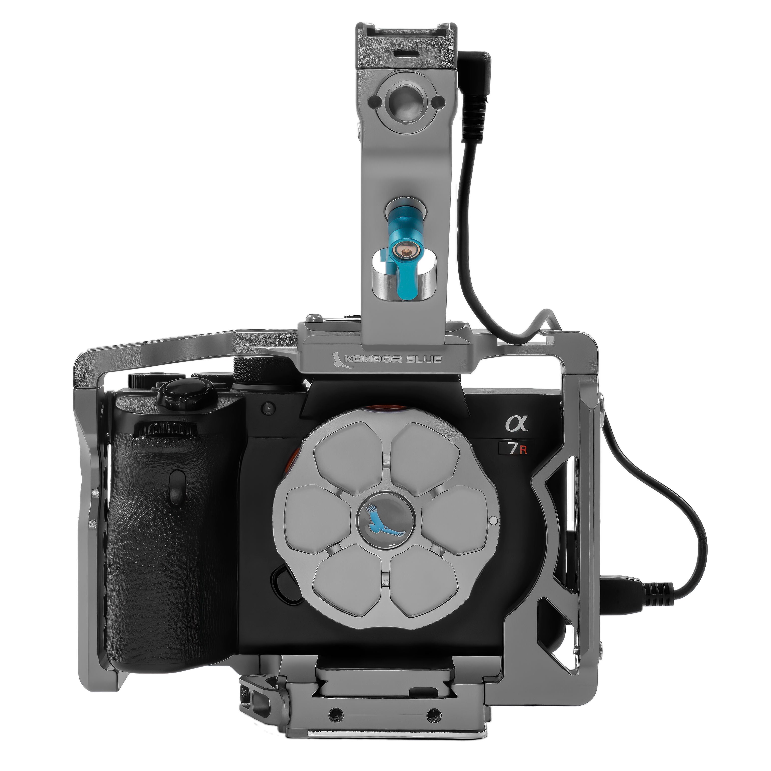 **Kondor Blue A7SIII Camera Cage with Start/Stop Trigger Handle - Compatible with Sony A7 Series (Space Gray) - Perfect for Vlogging, Filmmaking & Professional Videography**