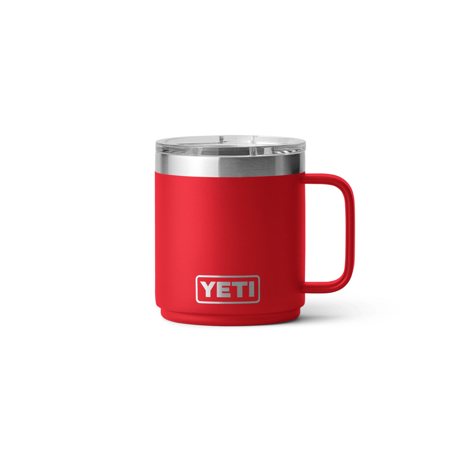 Rambler® 10 oz Stackable Travel Mug - Insulated Stainless Steel Coffee Cup with Lid - Perfect for Camping, Hiking & Office Use - Red