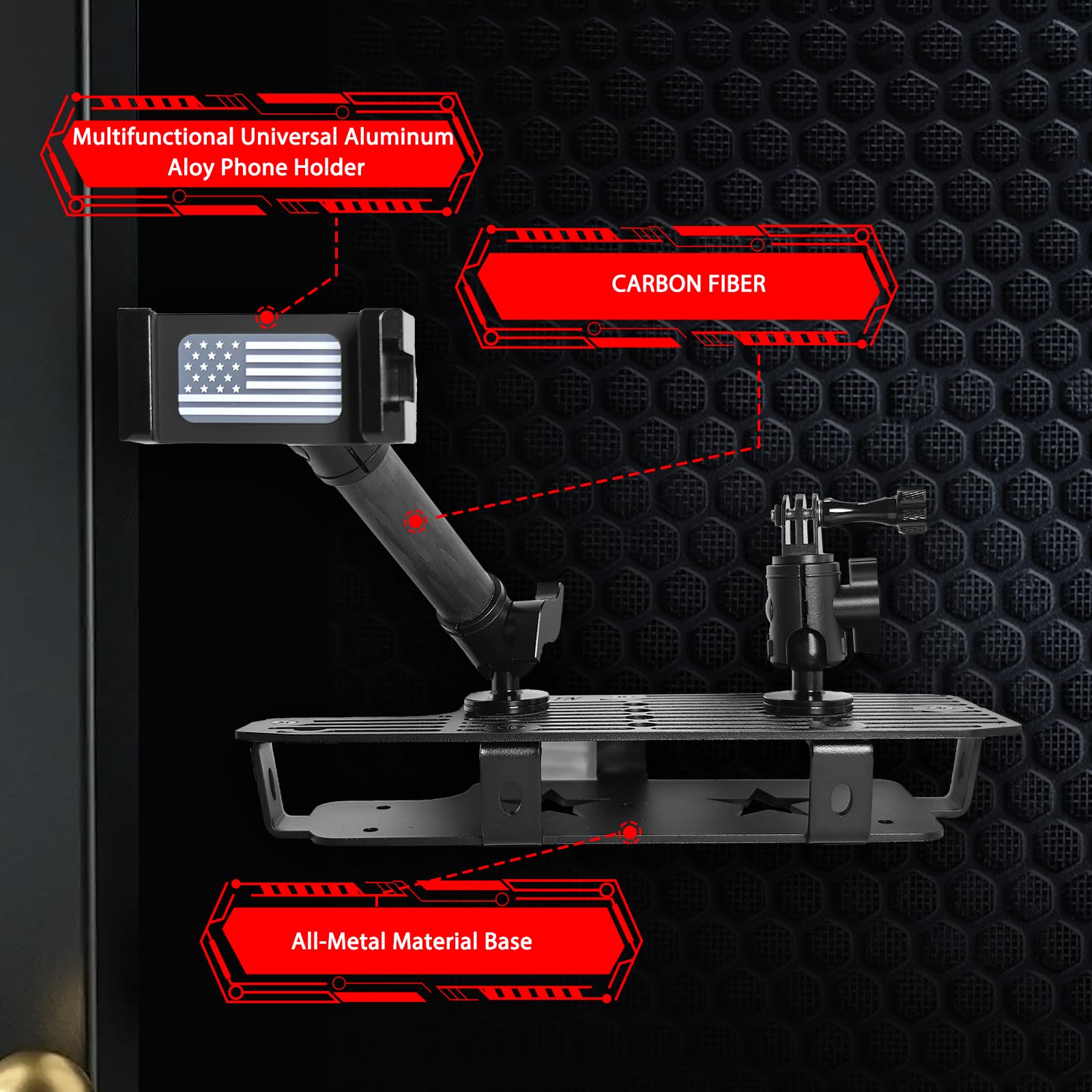2024 Toyota Tundra & Sequoia (2022-2025) Metal Dash Phone Mount Holder - Secure Car Accessory for GPS Navigation & Hands-Free Driving