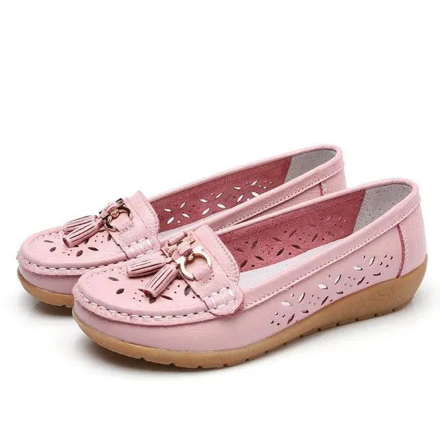 Elegant Ballerina Leather Flat Shoes for Women - Comfortable & Stylish Ballet Flats for Casual Wear, Office, and Dance Practice