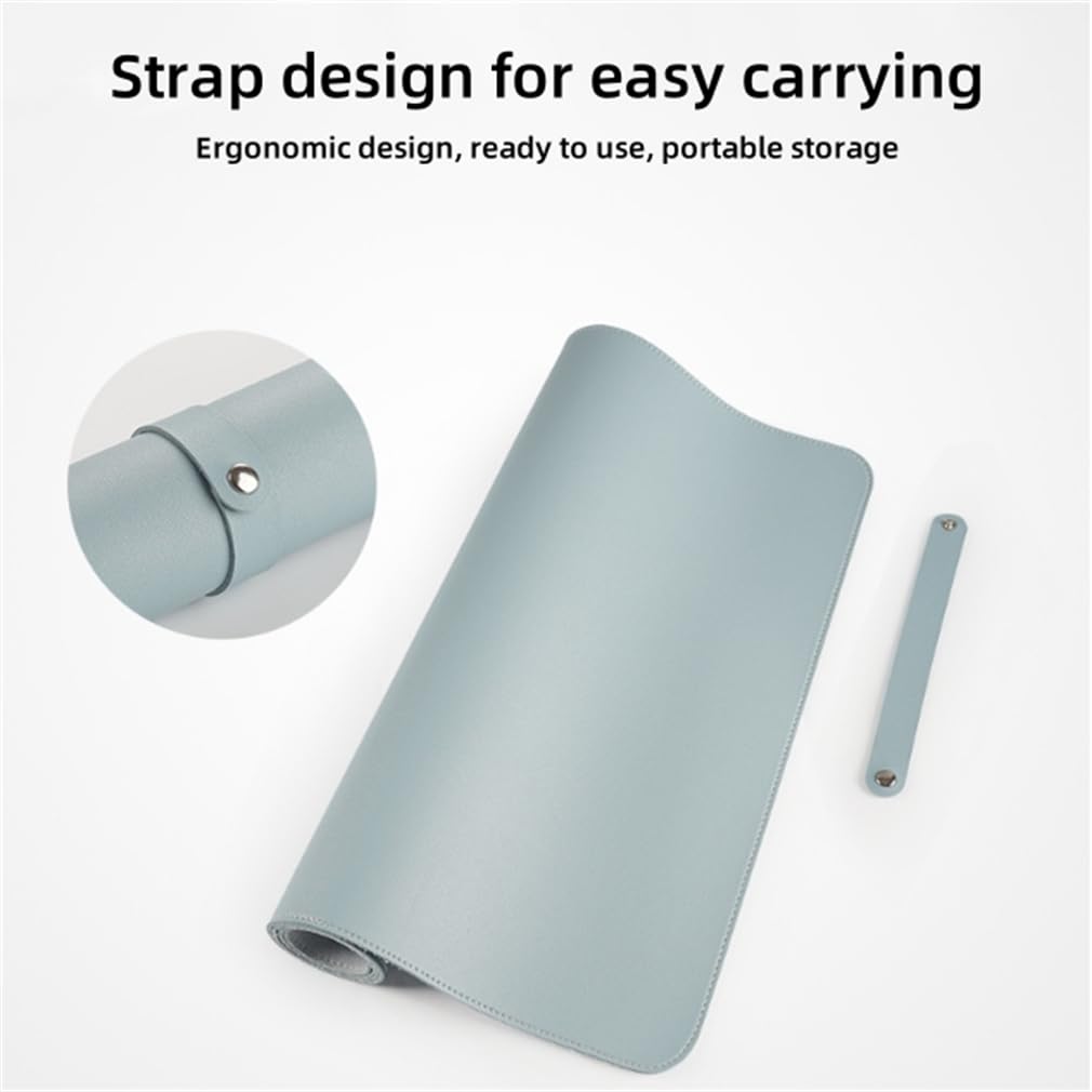 Premium Non-Slip PU Leather Desk Blotter - Waterproof Writing Pad & Keyboard Protector (31