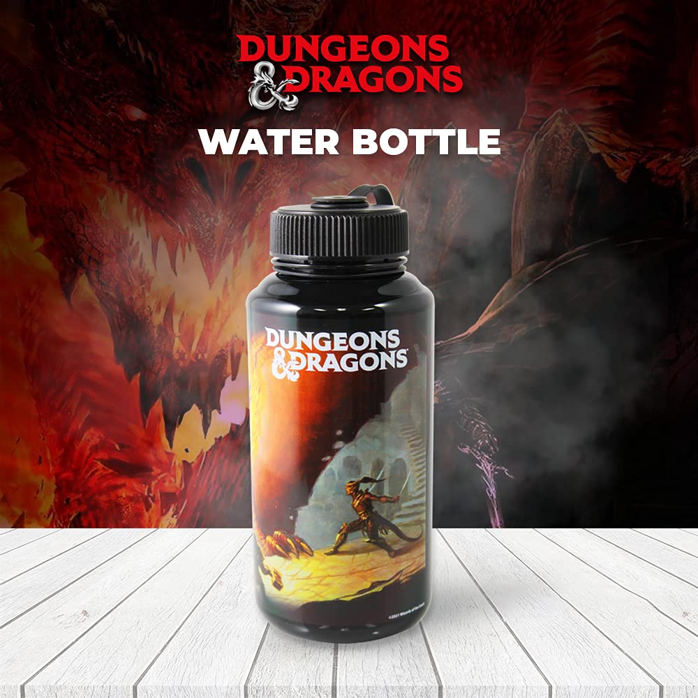JUST FUNKY 32oz Dungeons and Dragons Water Bottle | Large DND Insulated Water Bottle for Gamers, Outdoor Adventures & Daily Hydration
