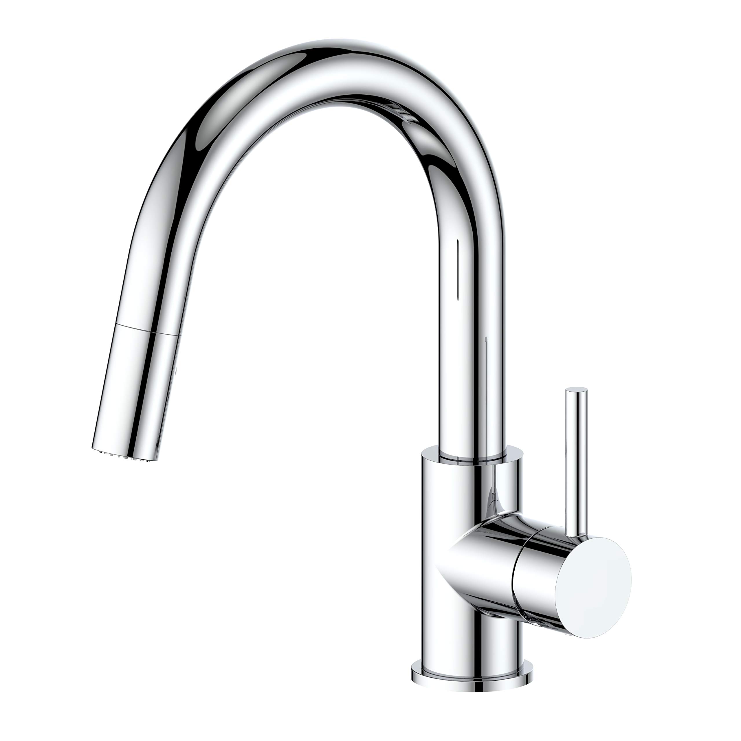 ZLINE Dante Chrome Kitchen Faucet - Modern Pull-Down Sprayer Faucet with High Arc Spout (Model 11-0130-CH) - Perfect for Contemporary Kitchens & Easy Dishwashing
