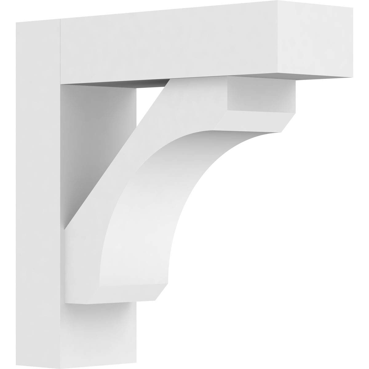 Ekena Millwork BKTP05X16X16LEC05 Standard Legacy Architectural Grade PVC Brackets with Block Ends - 5