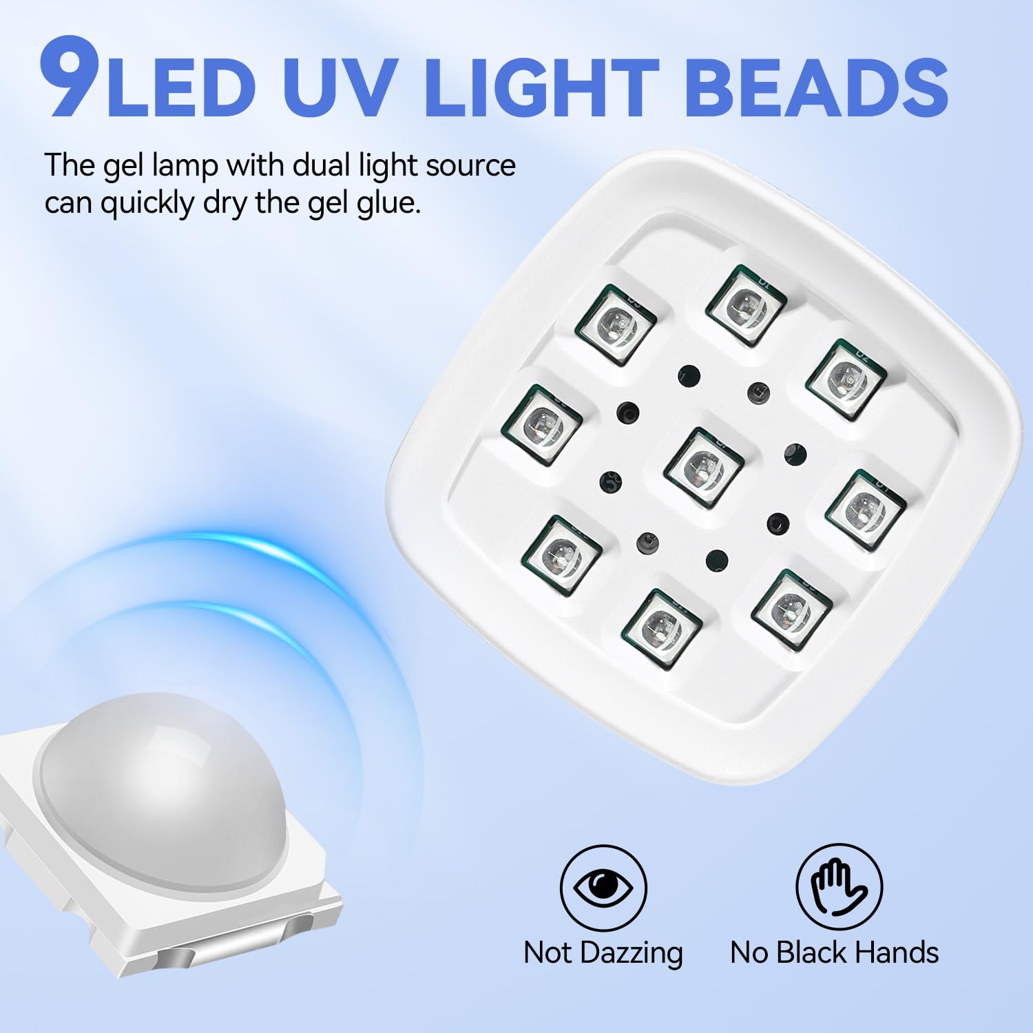 YOKE FELLOW Mini UV Nail Lamp with Auto Sensor - Rechargeable Gel Nail Dryer with 2 Timers & Gooseneck Design for Professional & Home Manicures | Perfect for Nail Salons, DIY Nail Art & Quick Gel Polish Curing