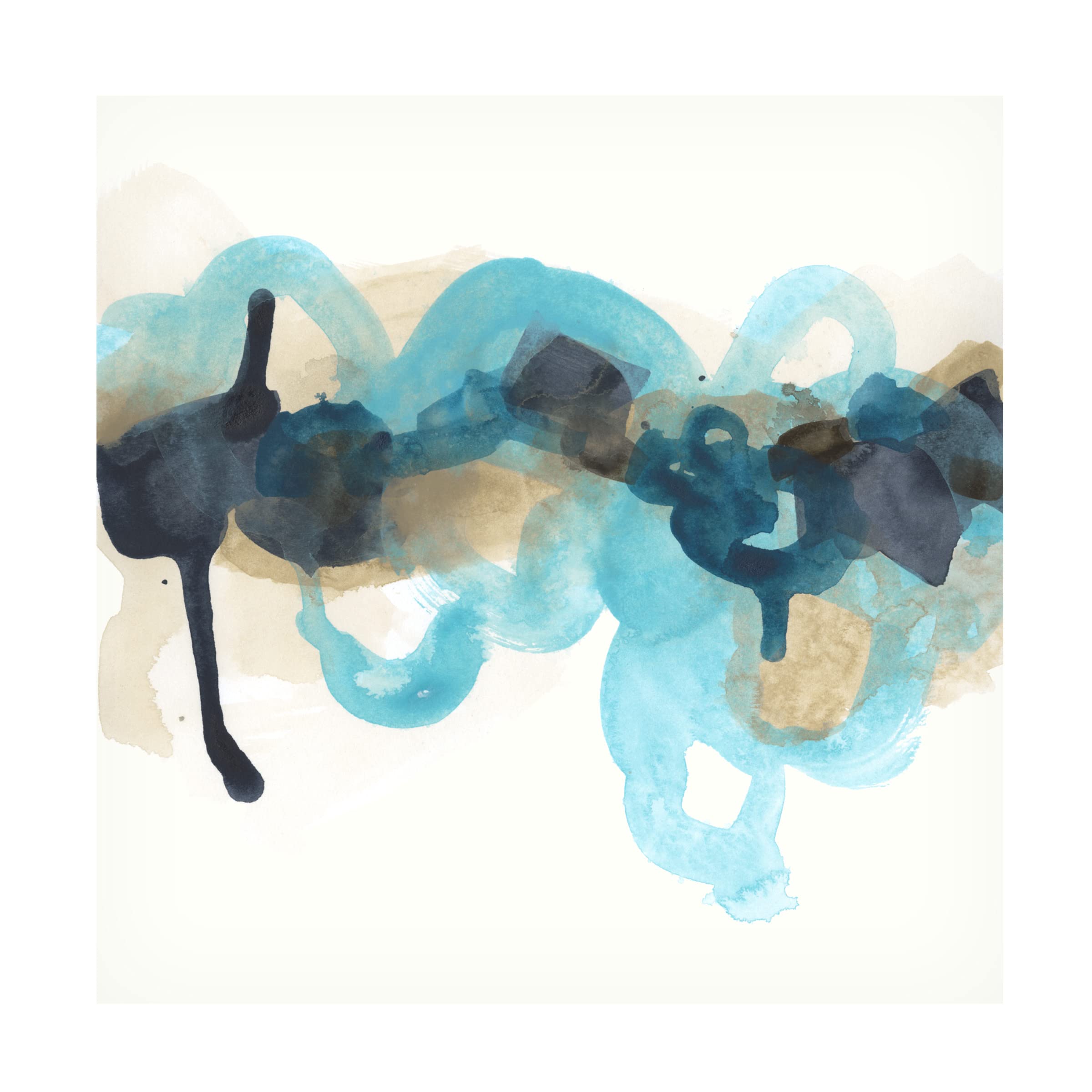 June Erica Vess 'Circular Surf I' Canvas Wall Art Print - Modern Coastal Beach Decor for Living Room, Bedroom & Office | Trademark Fine Art Collection