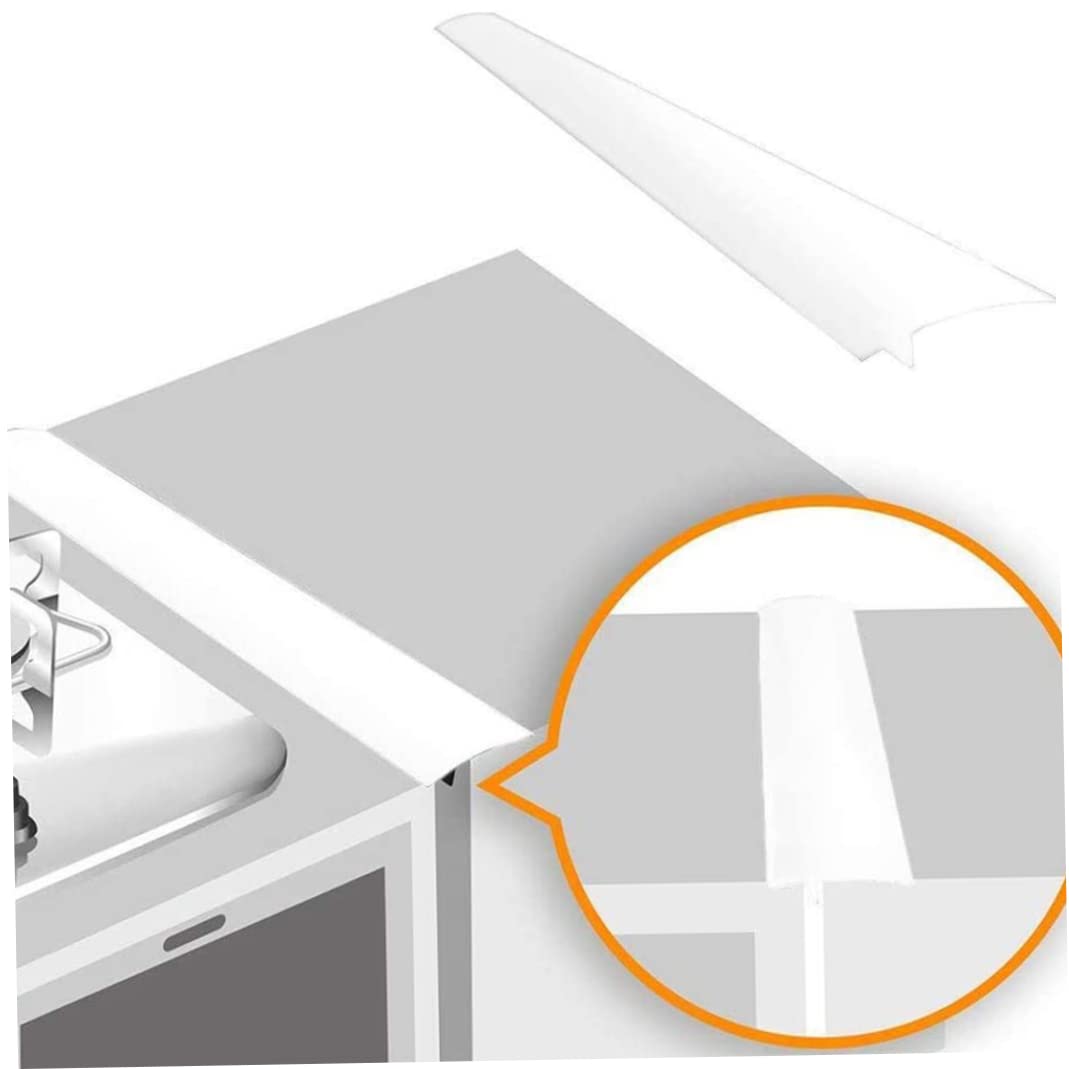 Heat Resistant Silicone Gap Seal Cover for Stove Counter - Transparent Oven Spill Guard, 2pcs - Easy Clean Kitchen Gap Filler for Stove Tops, Countertops & Backsplashes (Perfect for Cooking, Baking & Kitchen Safety)