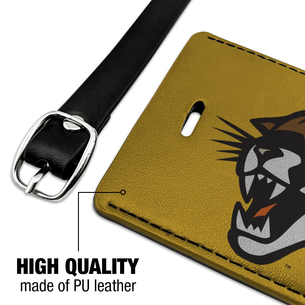 Vermont University Leather Luggage Tag - Rectangle Carry-On ID Tag for Travel Bags, Suitcases & Backpacks | Durable Personalized Name Card Holder for Business Trips & Vacations