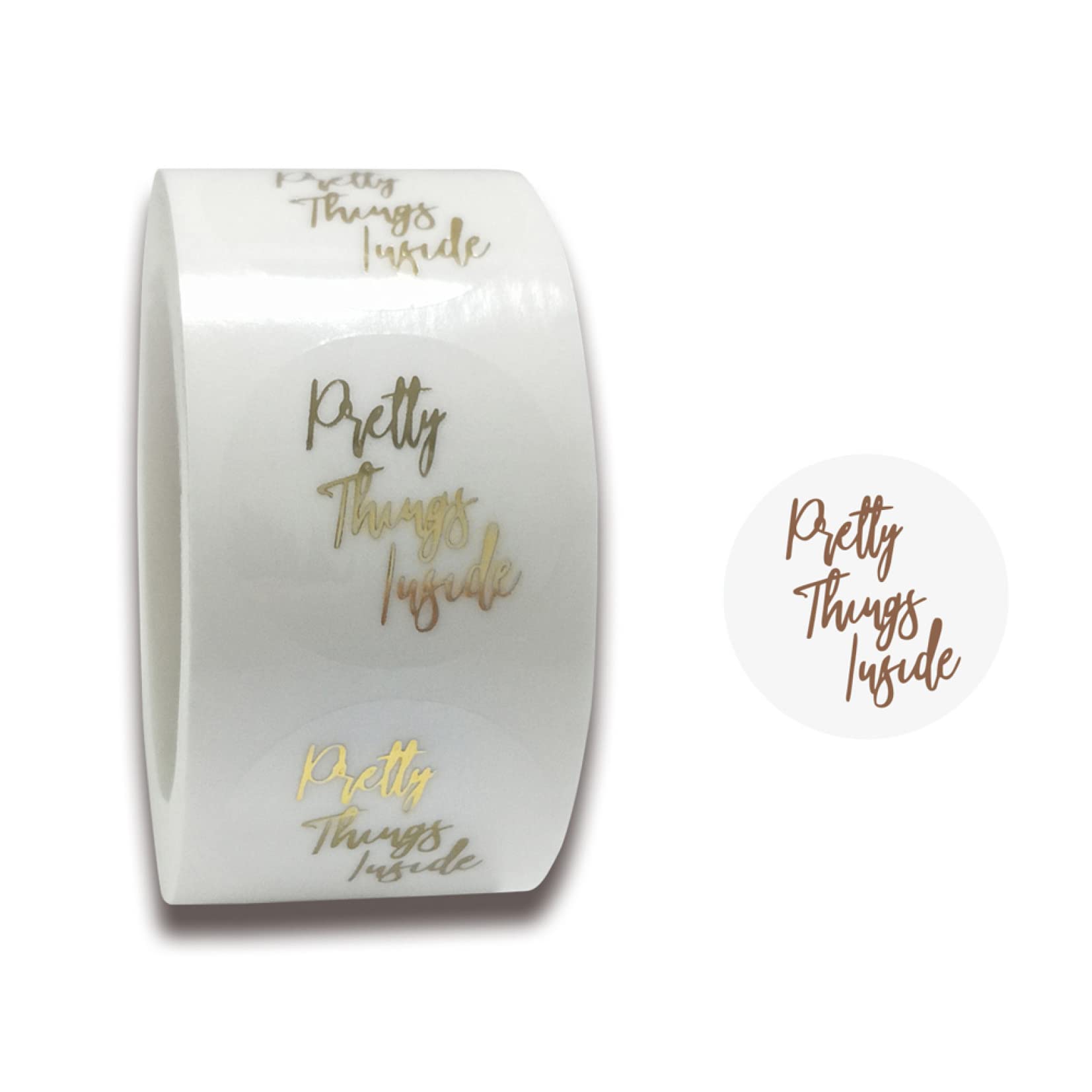 50-500pcs 1 Inch Clear Gold Foil Thank You Stickers - Elegant Wedding, Gift Card & Envelope Labels - Perfect for Party Favors, Business Packaging & DIY Crafts