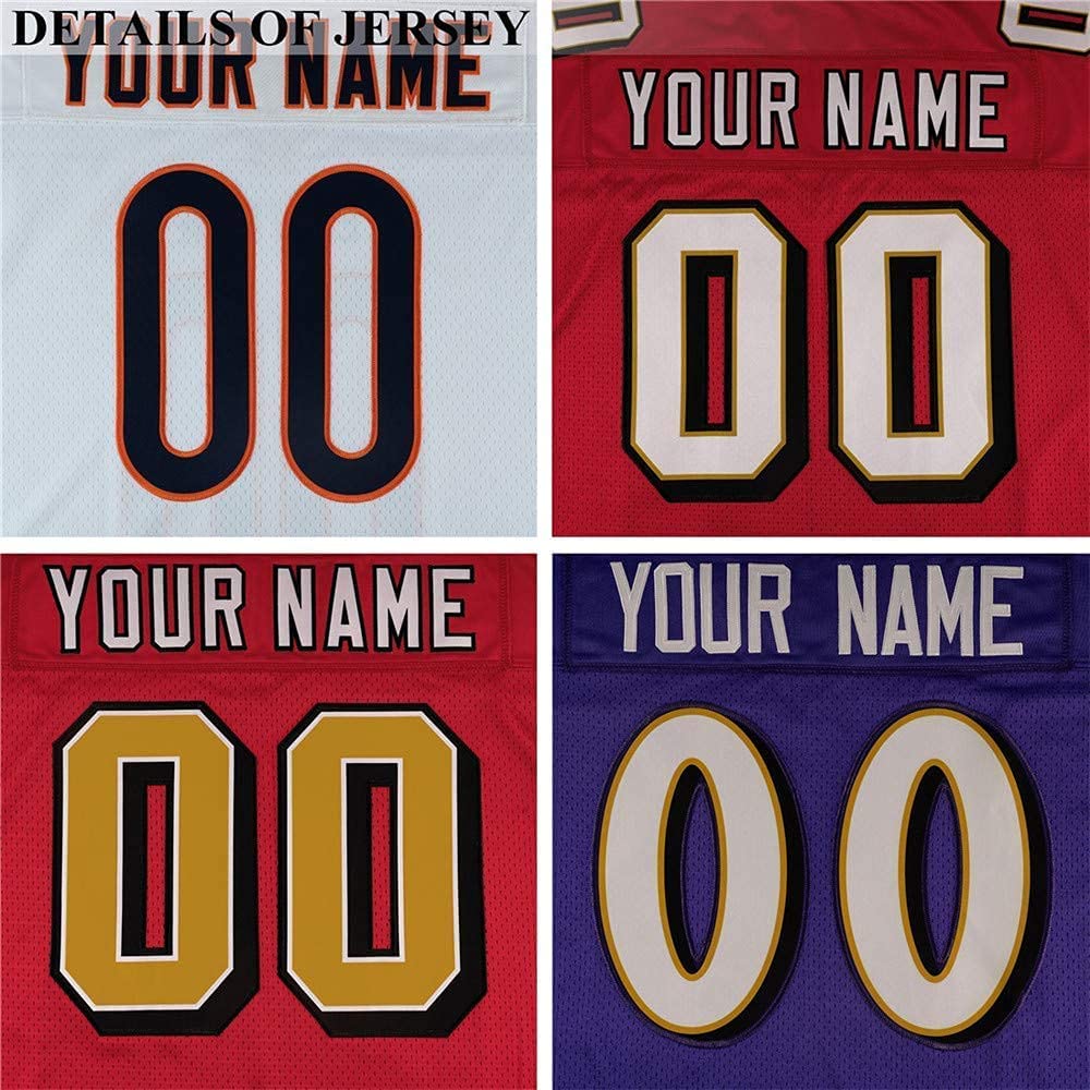 Custom Personalized Football Jersey with Stitched Team Name & Number - Gift for Men, Women, Youth Fans - Perfect for Game Day, Team Events & Fan Apparel