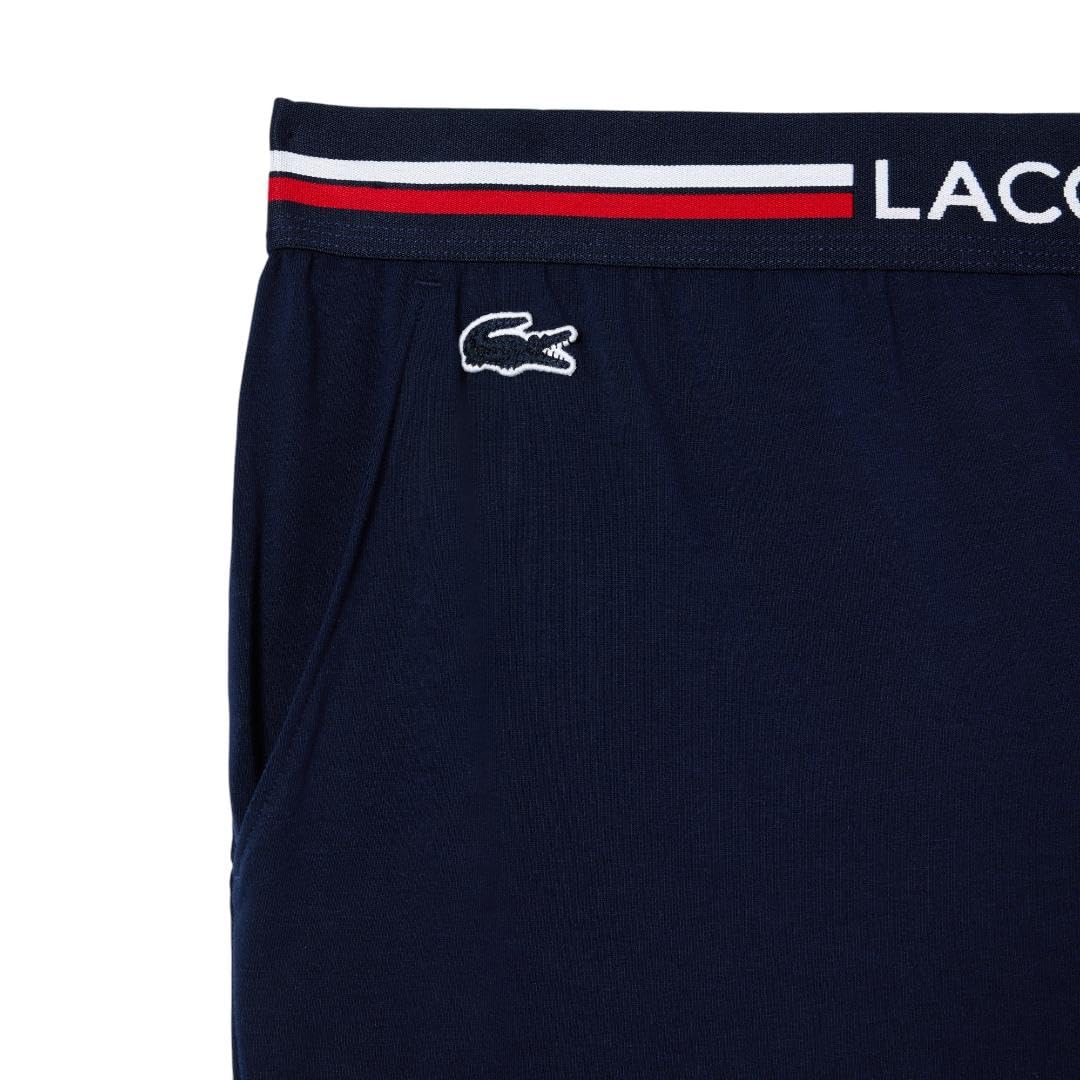 Lacoste Men's Comfortable Multicolor Jersey Pajama Pants with Elastic Waistband - Perfect for Lounging, Sleepwear & Home Relaxation