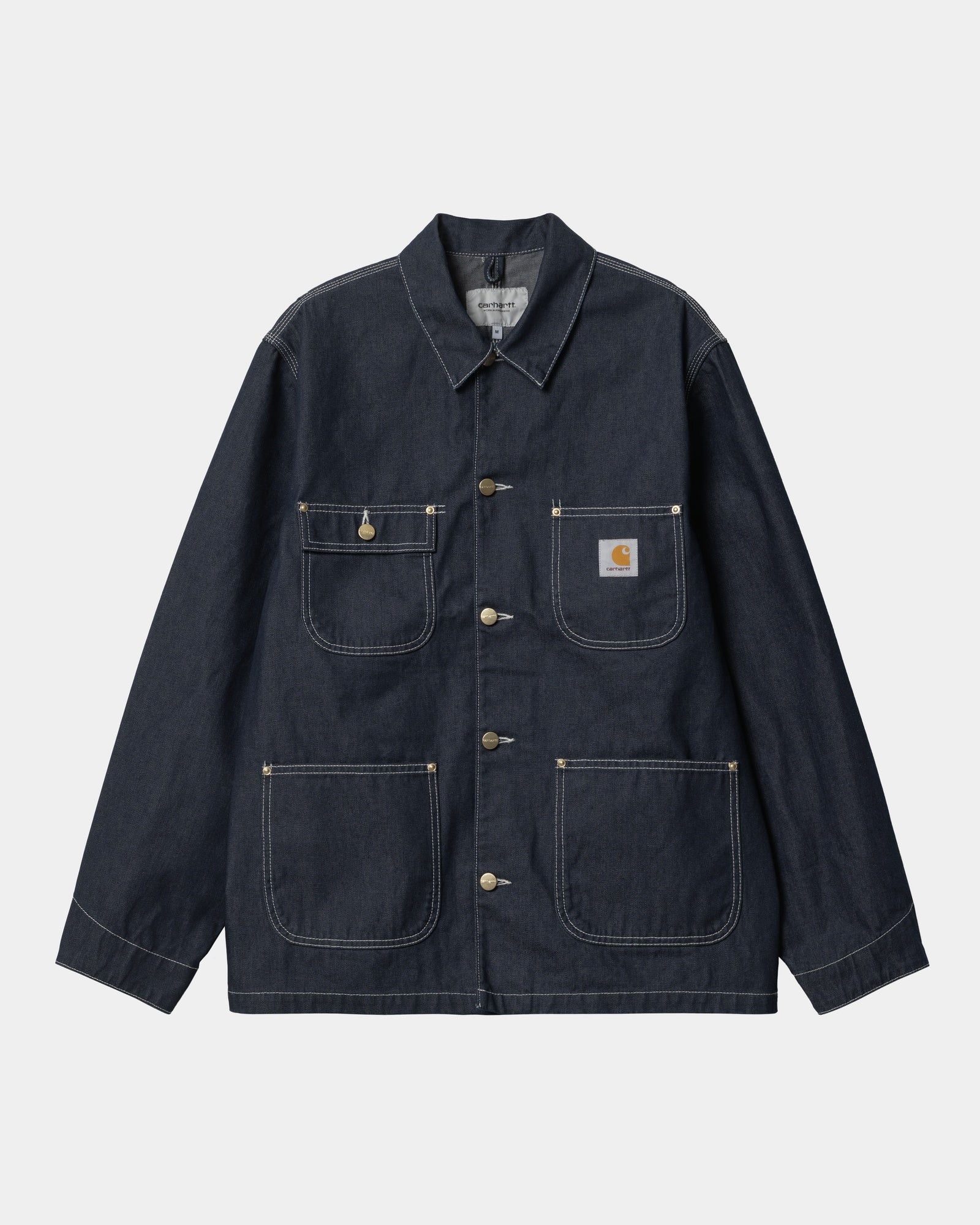 OG Chore Coat Spring Denim Jacket - One Wash Blue Denim Workwear for Men | Casual Wear, Outdoor Activities & Spring Layering