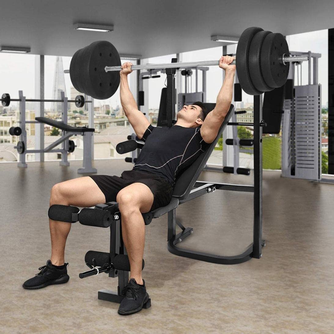 Lissa 440lbs Adjustable Olympic Weight Bench – Heavy Duty Gym Equipment for Full Body Workout, Strength Training & Weight Lifting – Perfect for Home Gym, CrossFit & Bodybuilding