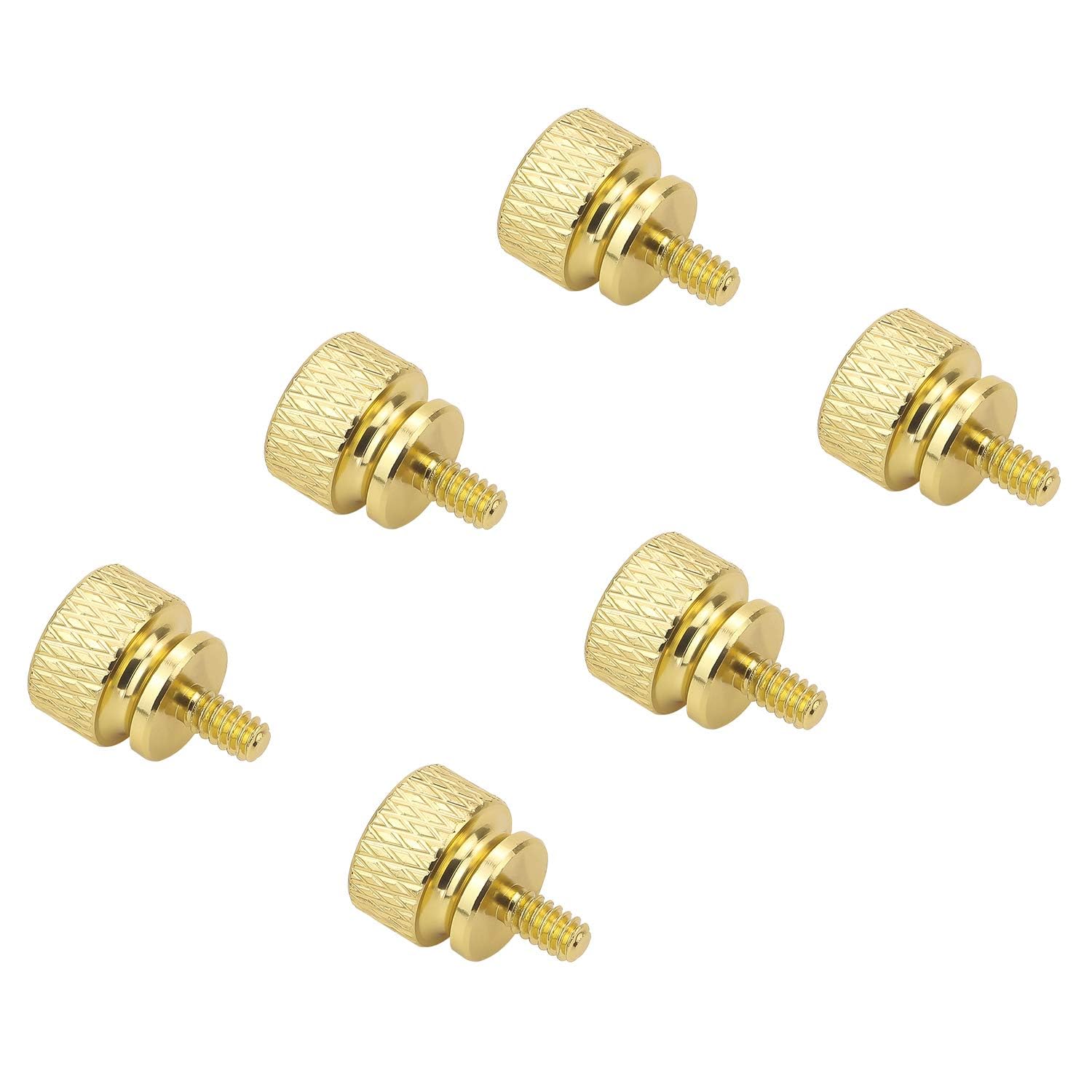 10Pcs 6-32 Thread Gold PC Thumb Screws for Computer Case & Power Supply - Easy Installation & Maintenance for DIY PC Builds and Upgrades