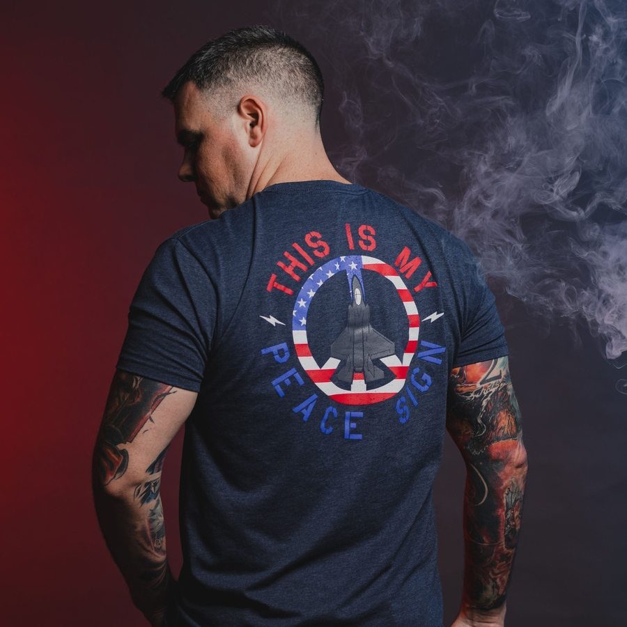 Peace Sign Graphic T-Shirt for Men & Women - Midnight Navy Color - Casual Wear for Everyday Comfort & Street Style