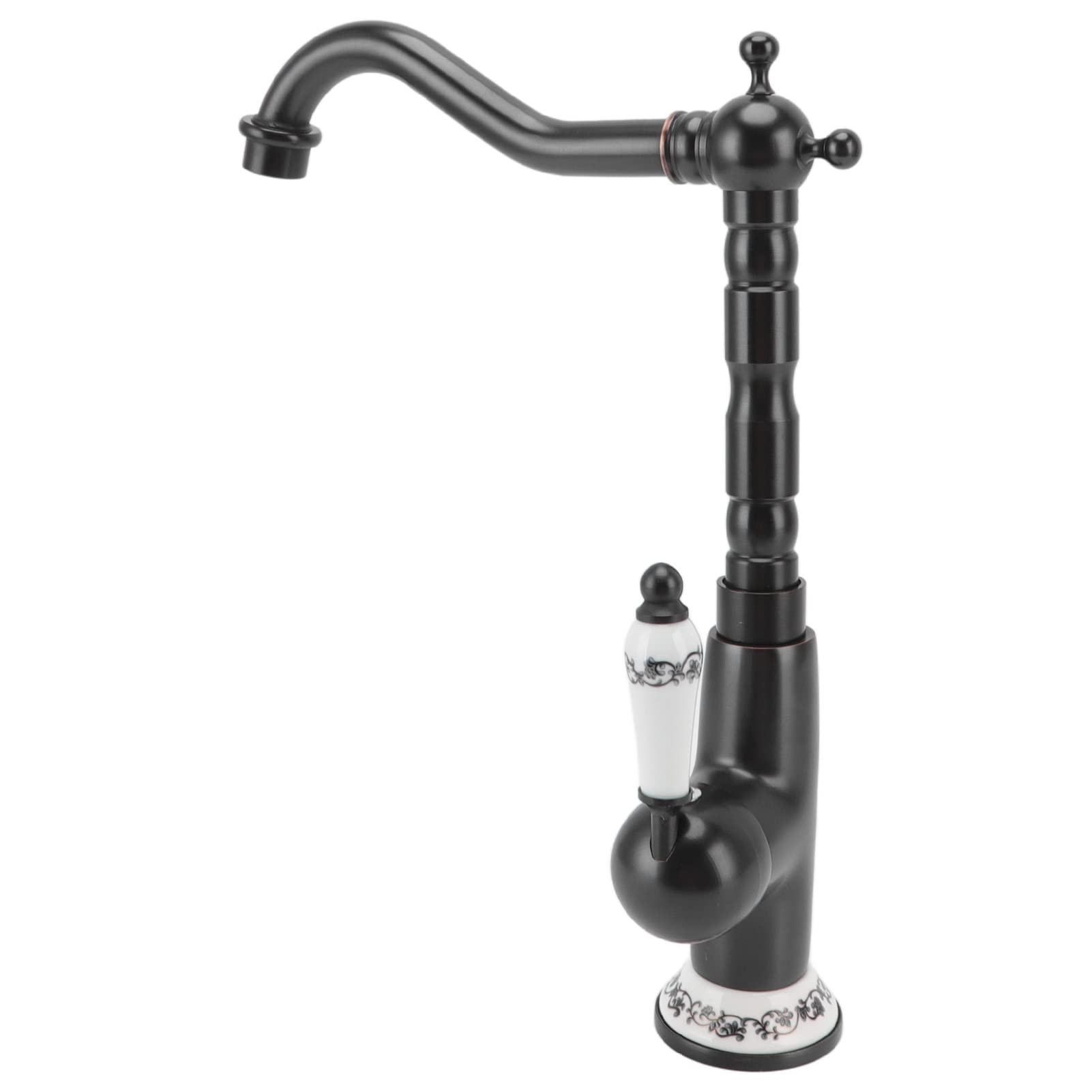 High-Quality Brass Kitchen Sink Faucet - Easy Installation All Copper Hot & Cold Water Mixer Tap for Home Bar (Black) | Perfect for Modern Kitchens & Wet Bars