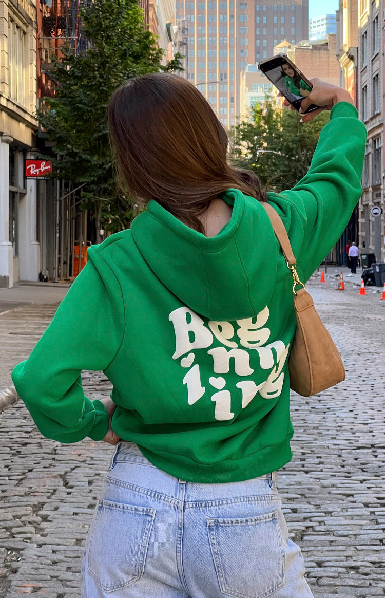 Cozy Green Snuggle Bubble Hoodie for Women & Men - Soft Fleece Pullover with Pockets - Perfect for Loungewear, Casual Outfits & Cold Weather