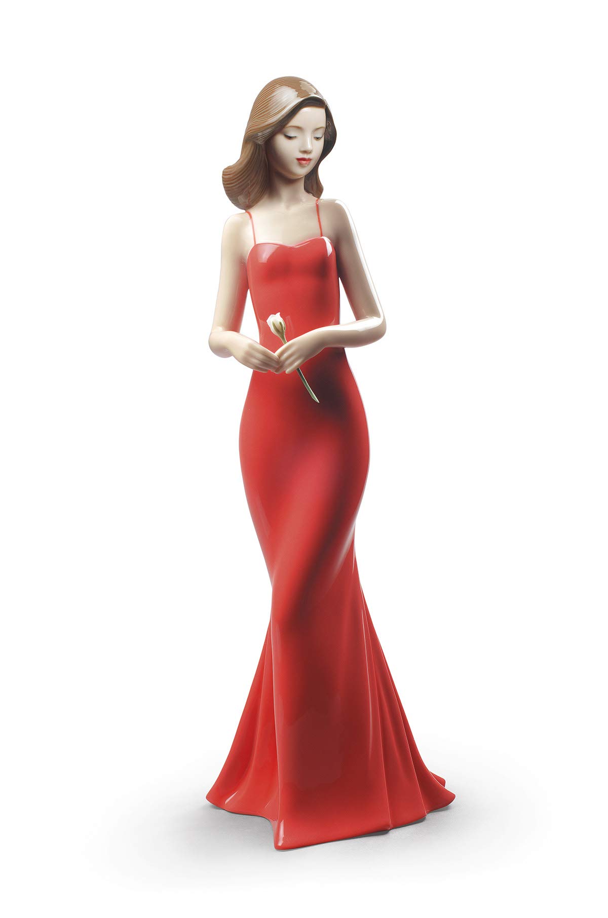 NAO The Elegance of A Rose - Handcrafted Porcelain Female Figurine, Vintage Home Decor, Perfect for Living Room Display, Wedding Centerpiece & Gift for Collectors