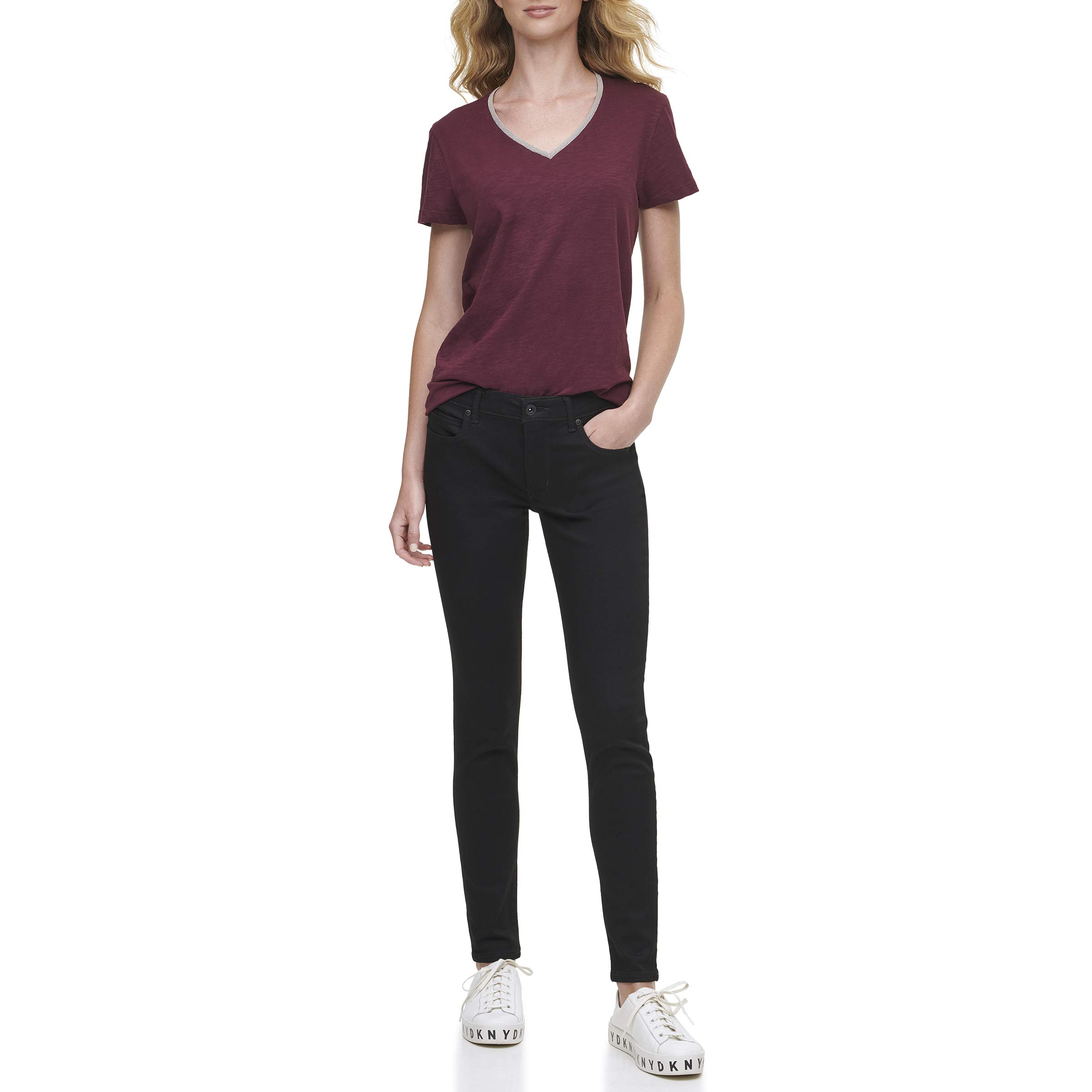 DKNY Women’s Bleecker High Waist Shaping Skinny Jeans - Slim Fit Stretch Denim Pants for Everyday Wear & Night Out