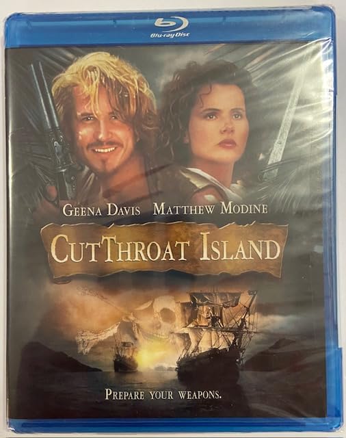 Cutthroat Island - Adventure Pirate Movie DVD | High Seas Action & Treasure Hunt | Perfect for Movie Nights & Pirate-Themed Parties
