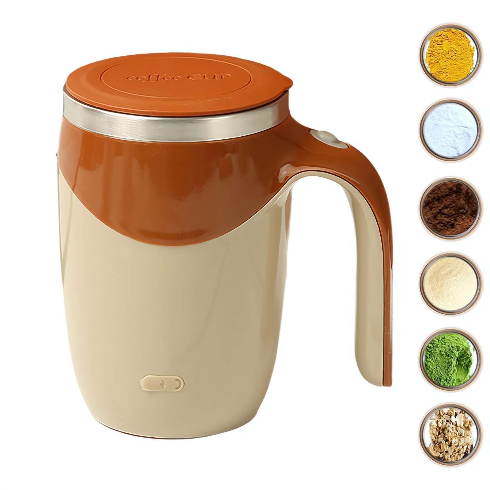 2025 Upgraded Automatic Magnetic Stirring Coffee Mug - Rechargeable Stainless Steel Self-Stirring Travel Mug with Fast Mixing Technology | Perfect for Office, Home & Outdoor Use - Ideal for Coffee, Tea, Milk & Hot Beverages