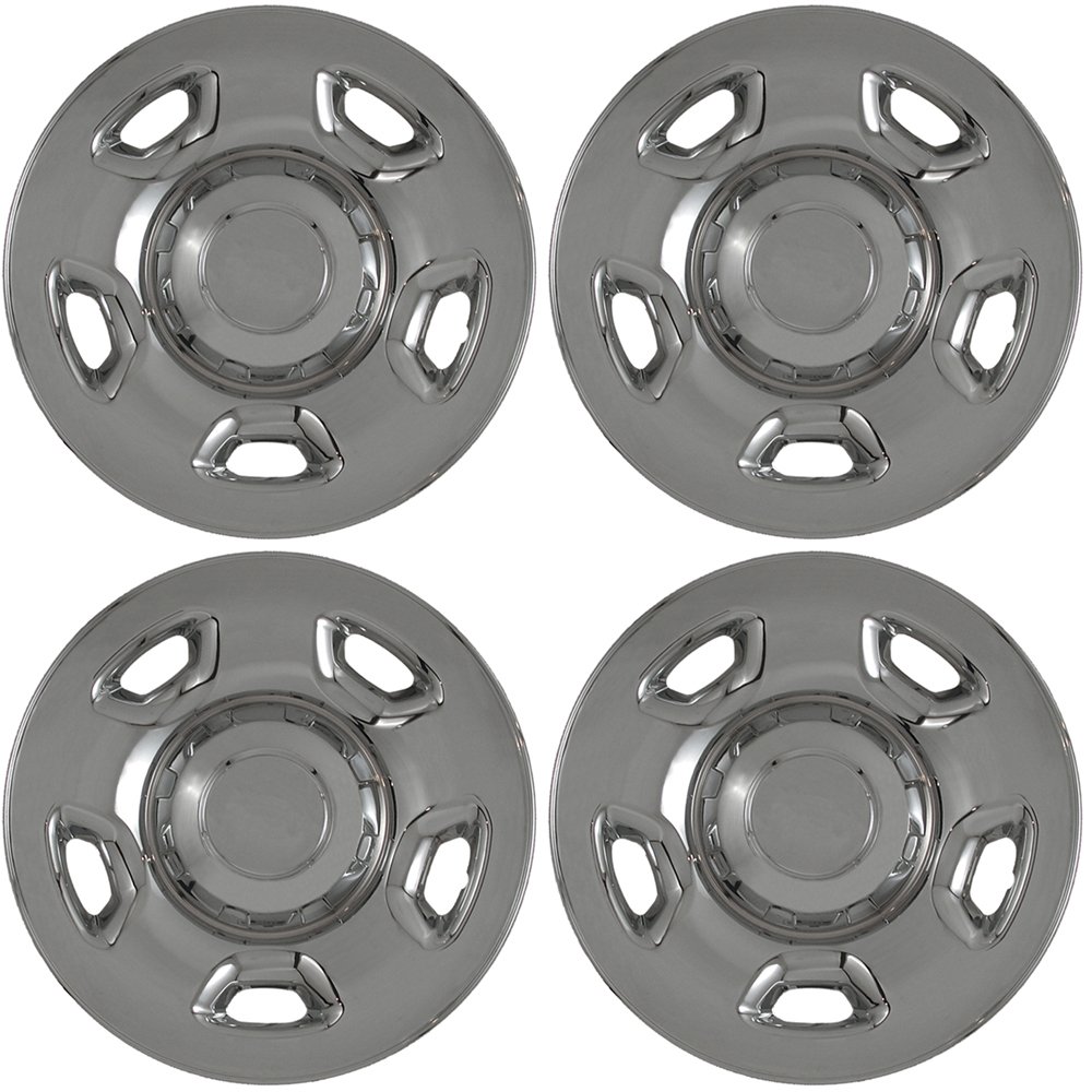 OxGord 17 Inch Wheel Skins for 2004-2014 Ford F-150 (Set of 4) - Chrome ABS Wheel Covers - Replacement Tire Caps for Enhanced Vehicle Appearance - Perfect for Off-Roading, Daily Commuting & Car Shows