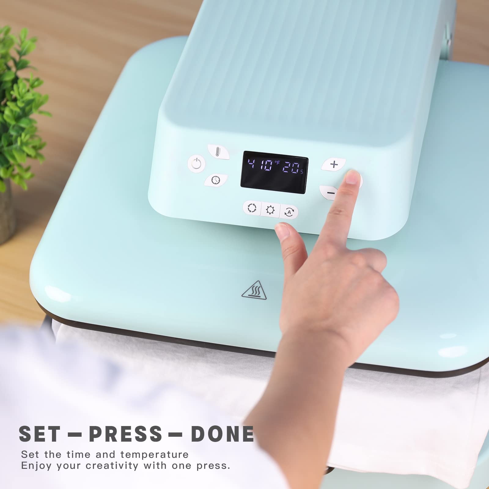 HTVRONT 15x15 Auto Heat Press Machine for T-Shirts - Fast Heating & Even Heat Distribution - Perfect for HTV, Sublimation & Heat Transfer Projects - Ideal for DIY Crafts, Custom Apparel & Small Business Printing