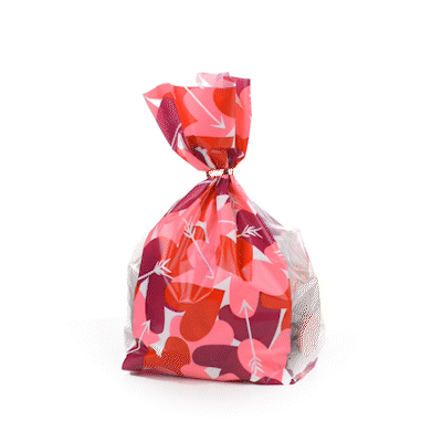 Bulk Plastic Candy Bags - Large Heart-Shaped, Gusseted 5x3x11 Inches (4000 Count) for Candy Packaging, Party Favors & Wedding Treats