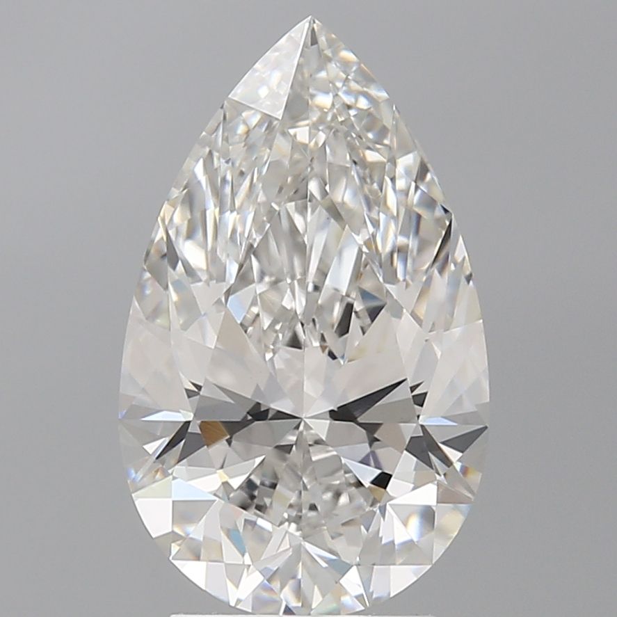 3.08 Carat F VVS2 Pear-Shaped Lab-Grown Diamond - Perfect for Engagement Rings & Fine Jewelry