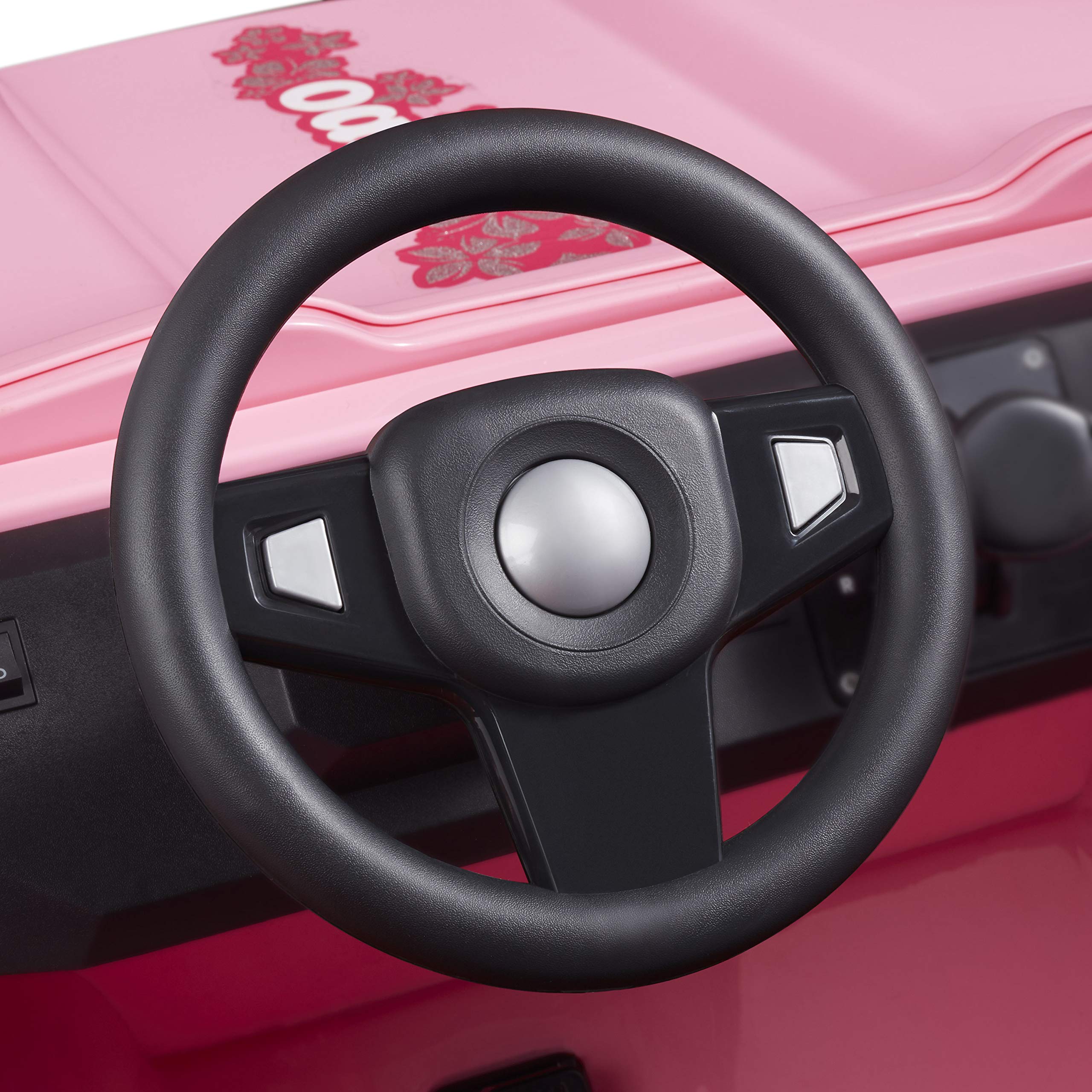 Radio Flyer Oasis Car - Pink Battery Powered Ride On Toy for Kids Ages 3+ | Outdoor Electric Vehicle for Toddlers | Perfect for Backyard Play, Park Adventures & Neighborhood Cruising