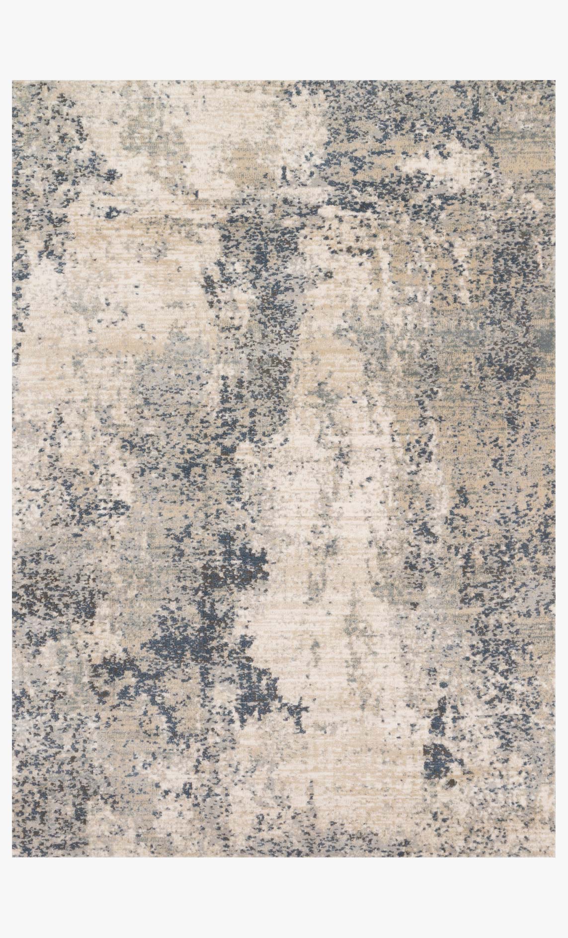 Teagan Natural & Denim Area Rug - Soft Handmade Jute Rug for Living Room, Bedroom, or Nursery | Eco-Friendly Home Decor