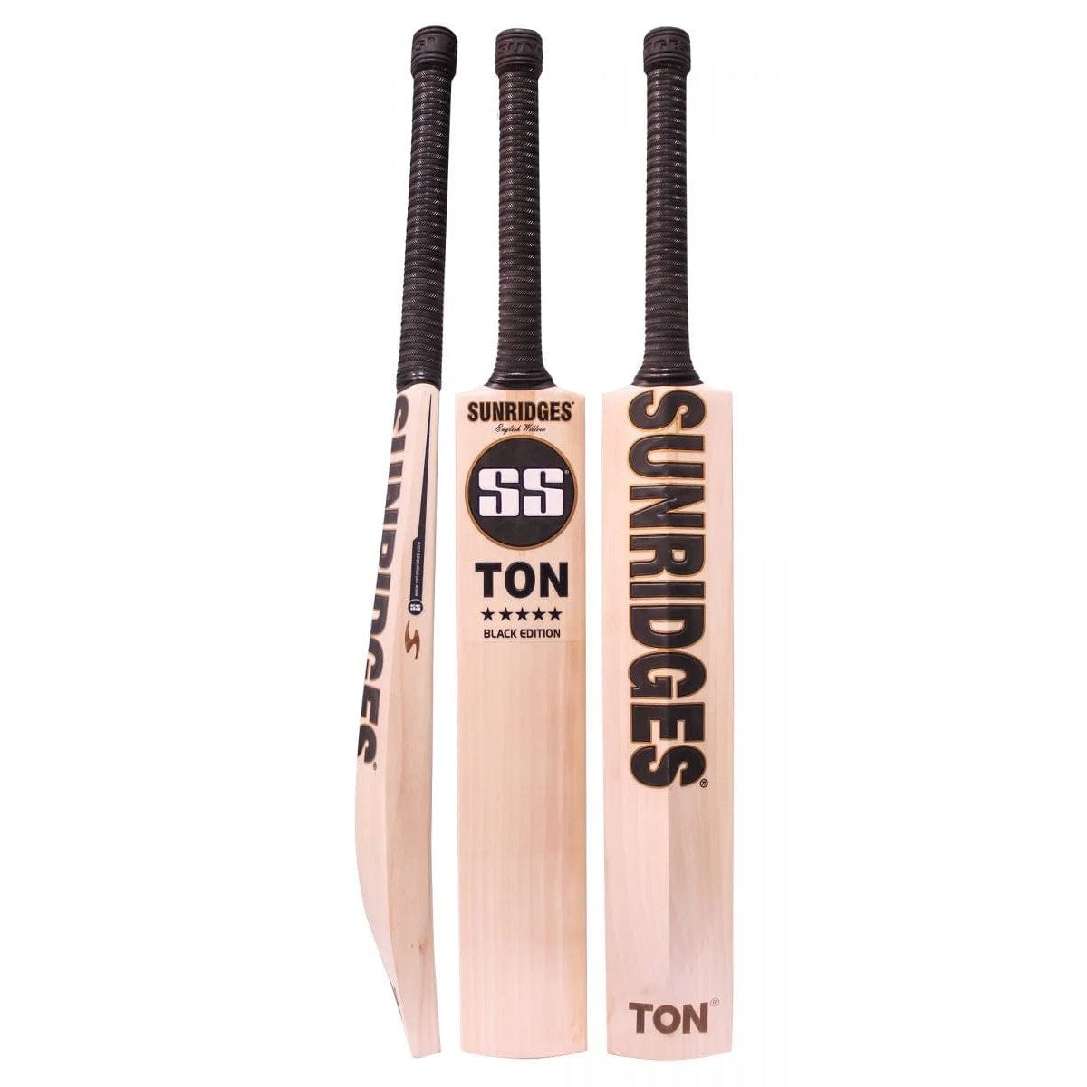 SS Retro Black Edition Adult Cricket Bat - Premium Wooden Cricket Bat for Men & Women - Perfect for Practice, Matches & Backyard Cricket Games