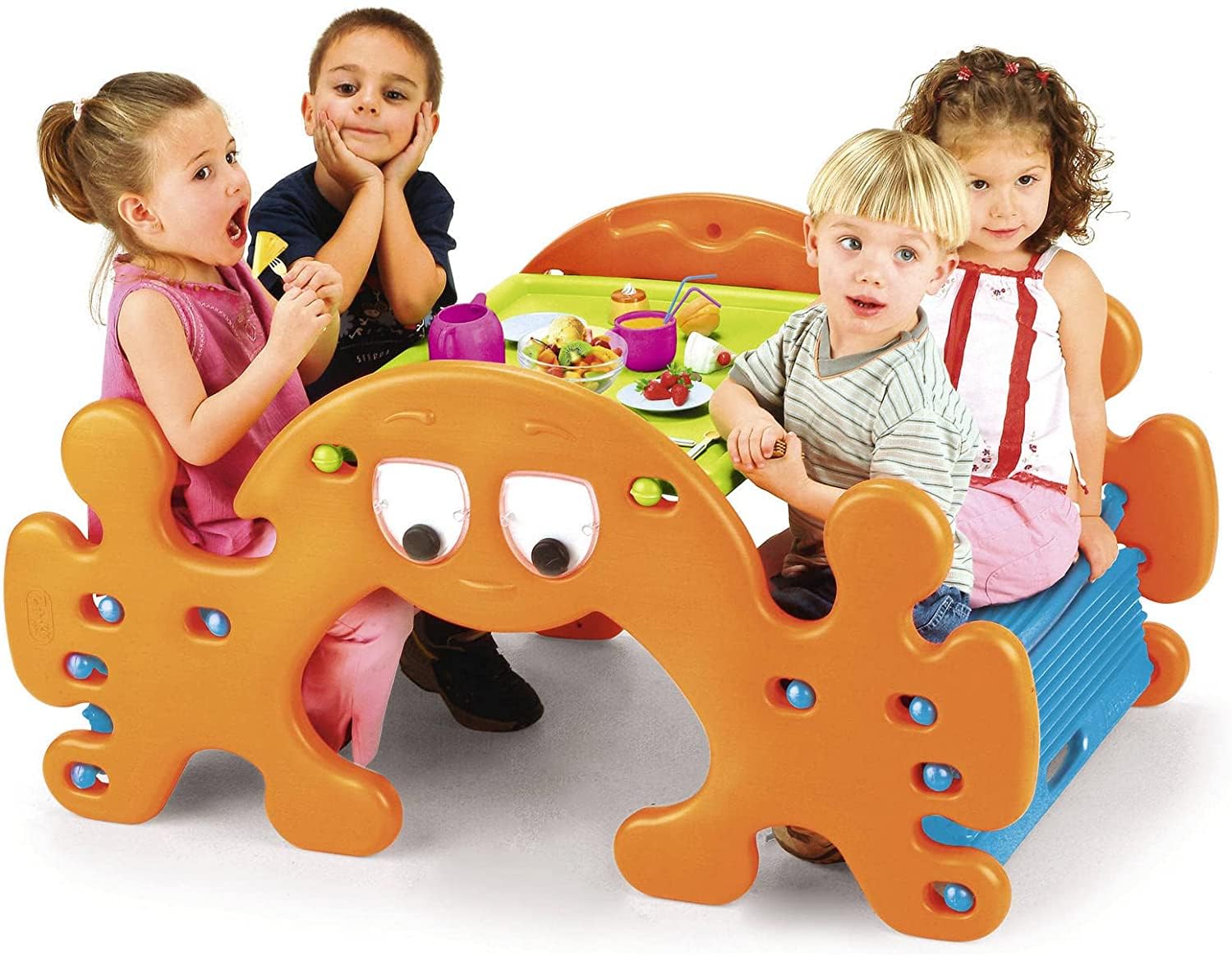 Ghost Picnic Table with Seesaw - Convertible Outdoor Furniture for Kids & Adults (Famosa 800010242) - Perfect for Backyards, Parks & Family Gatherings