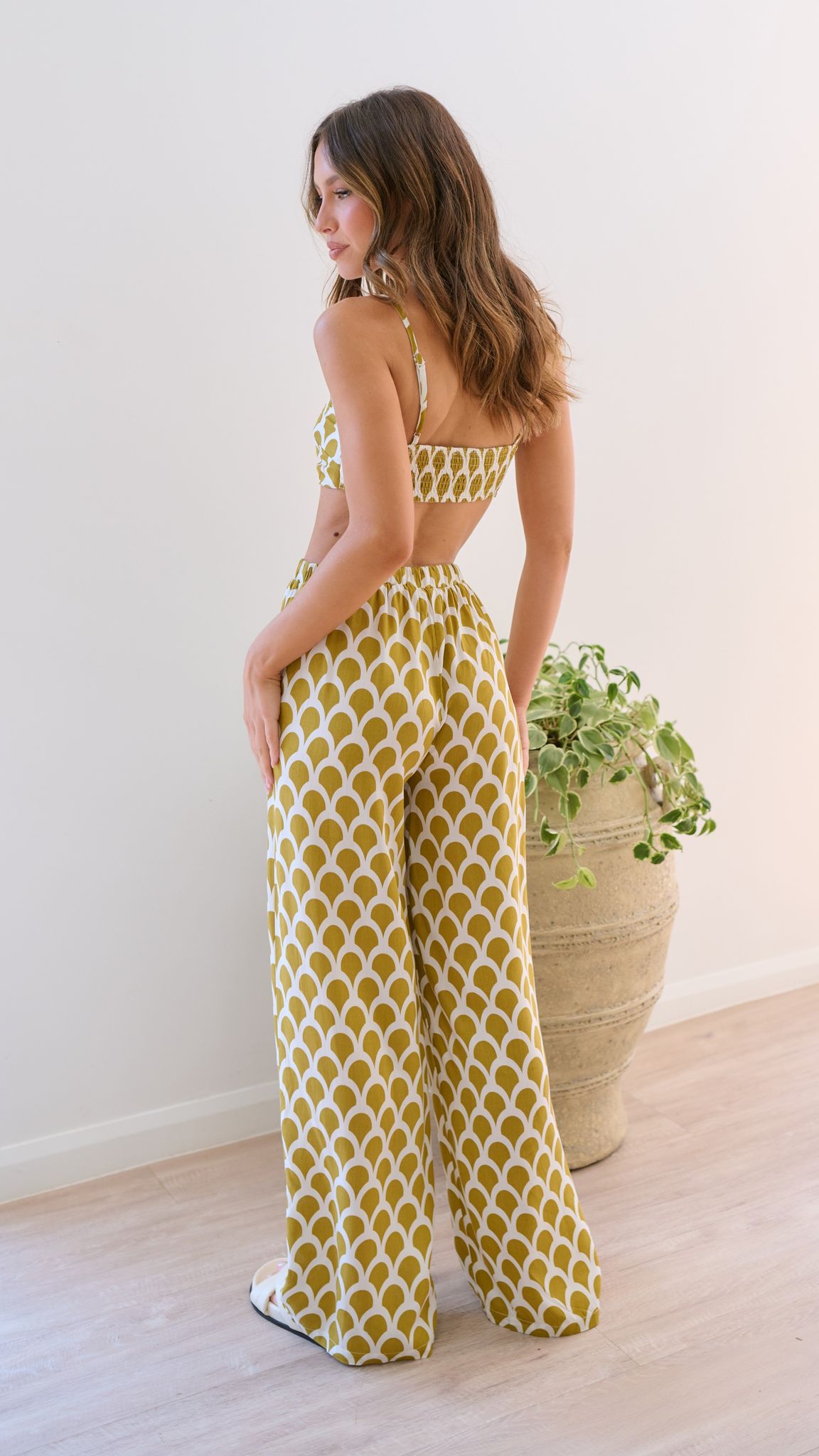 Layne Women's Mustard Print Crop Top | Trendy Short Sleeve Summer Shirt | Perfect for Beach, Music Festivals & Casual Outfits