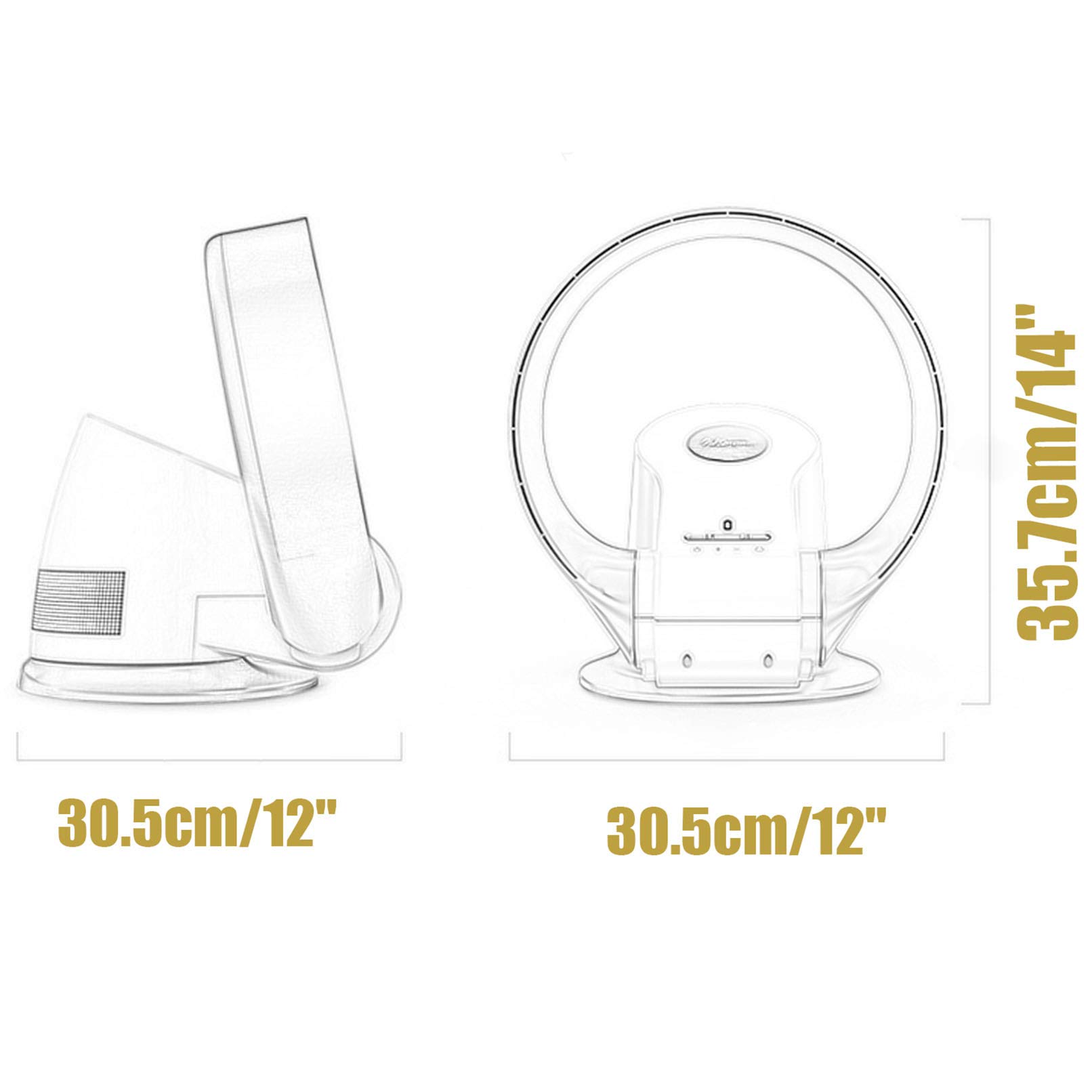 Bladeless Wall Fan - Ultra Quiet Desktop Fan with Remote Control, Timer & Energy Saving Mode | Perfect for Office, Bedroom & Home Air Circulation