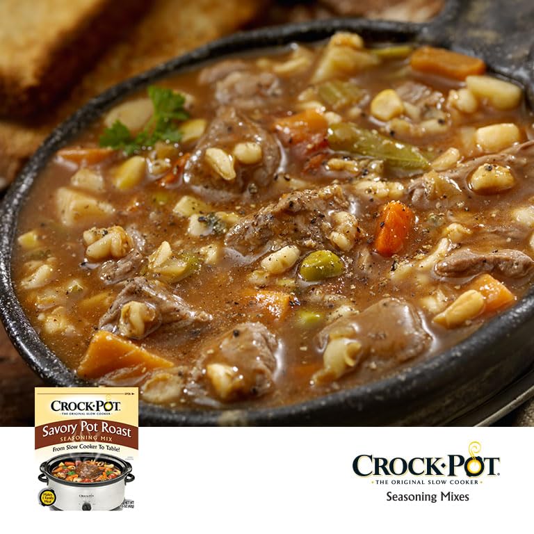 Crock-Pot Savory Pot Roast Seasoning Mix - 1.5 oz | All-Natural Flavor Enhancer for Beef, Pork & Vegetables | Perfect for Slow Cooker, Instant Pot & Family Dinners