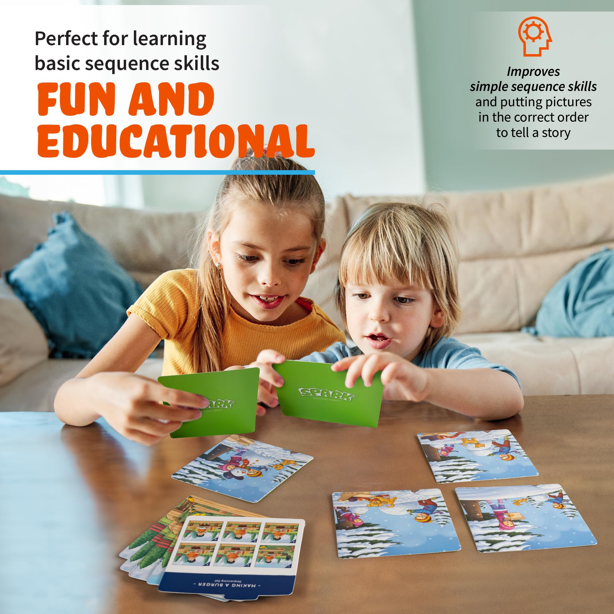 Sequencing Cards for Kids - Storytelling Picture Cards Set for Speech Therapy, Homeschool & ESL Learning - Social Skills Development & ELL Teaching Materials - Perfect for Classroom, Home & Therapy Use