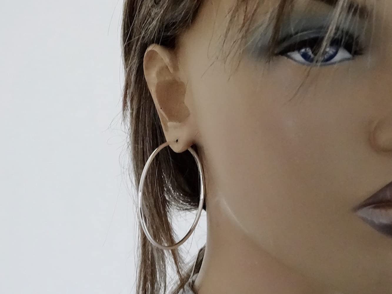 925 Sterling Silver Hoop Earrings 50mm - Endless Wire Round Sleepers - Handmade Jewelry for Women - Perfect for Everyday Wear, Gifts & Special Occasions