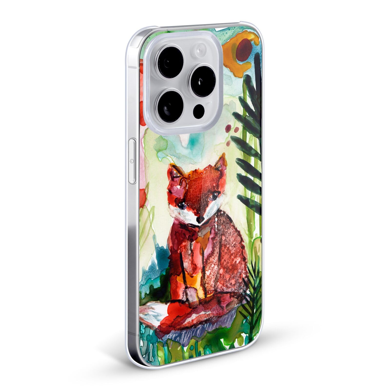 Officially Licensed Wyanne Baby Fox in The Garden Hard Back Phone Case Compatible with Apple iPhone 13 Pro Max - Cute Animal Design for Women Girls, Perfect Gift for Nature Lovers & iPhone Protection