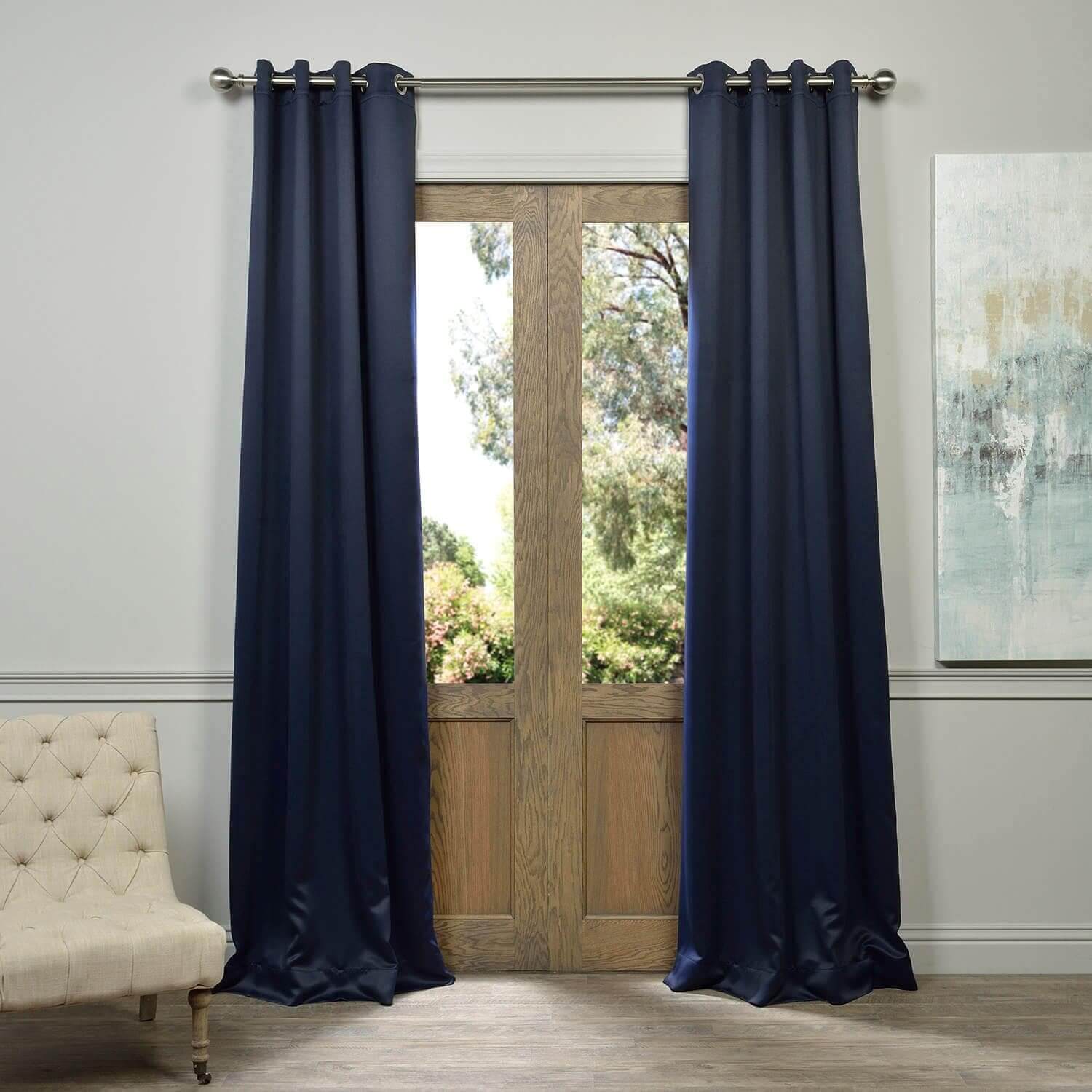 Navy Blue Blackout Curtains with Grommets - Thermal Insulated Room Darkening Drapes for Bedroom, Living Room & Home Theater