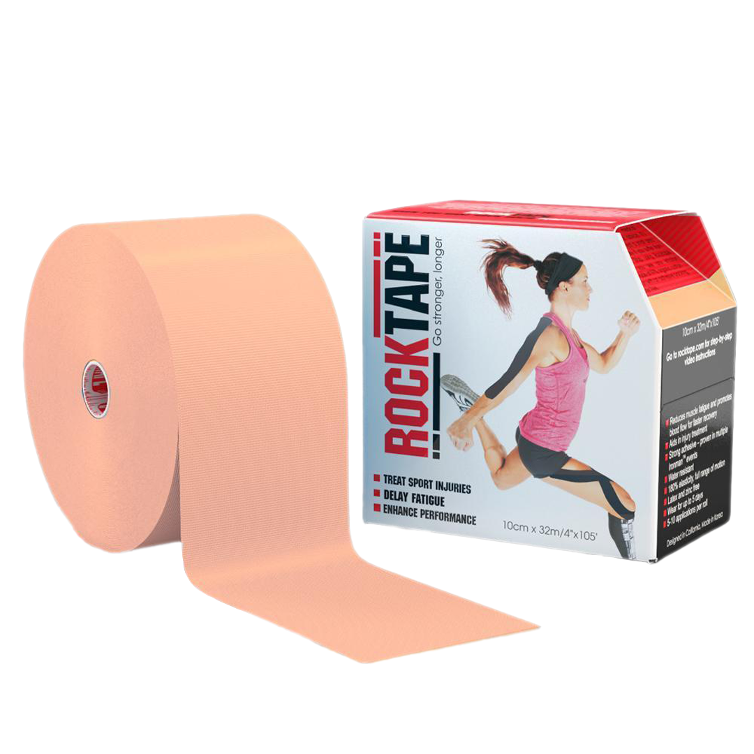 RockTape 10cm x 32m Wide Roll - Premium Kinesiology Tape for Athletes & Pain Relief - Ideal for Sports, Recovery & Joint Support