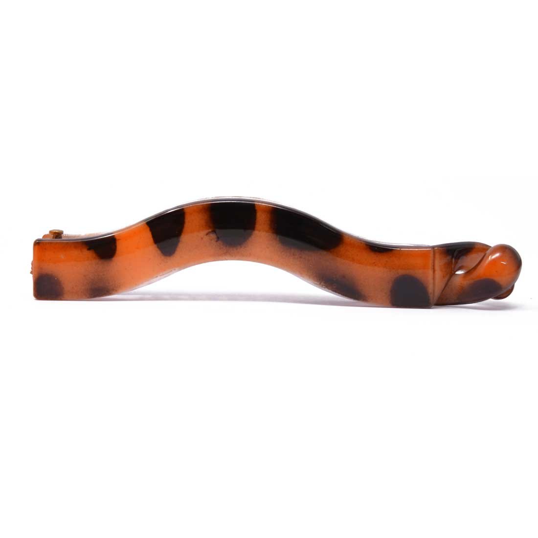 Tiger Print Orange Banana Hair Clips for Women & Girls - 2 Pack for School & Party
