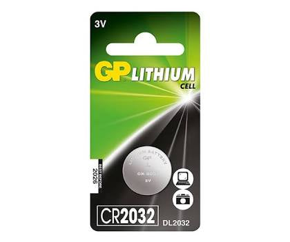 GP CR2032 Lithium Coin Battery - 1 Pack (3V, Long-Lasting Power) - Perfect for Watches, Key Fobs, Calculators & Medical Devices