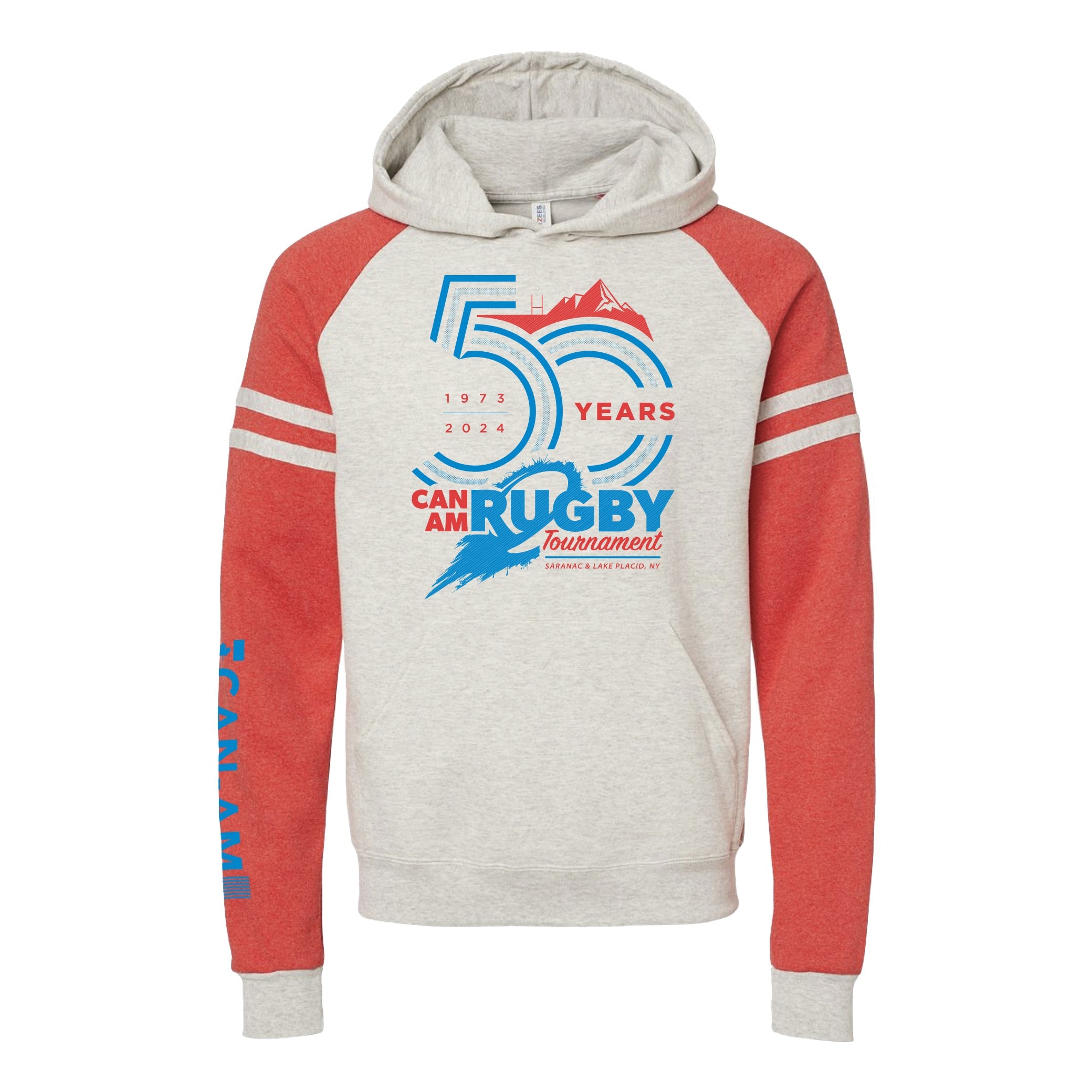 Can Am Rugby 2024 Varsity Hoodie - Men's & Women's Pullover Sweatshirt for Rugby Fans - Perfect for Game Day, Training & Casual Wear