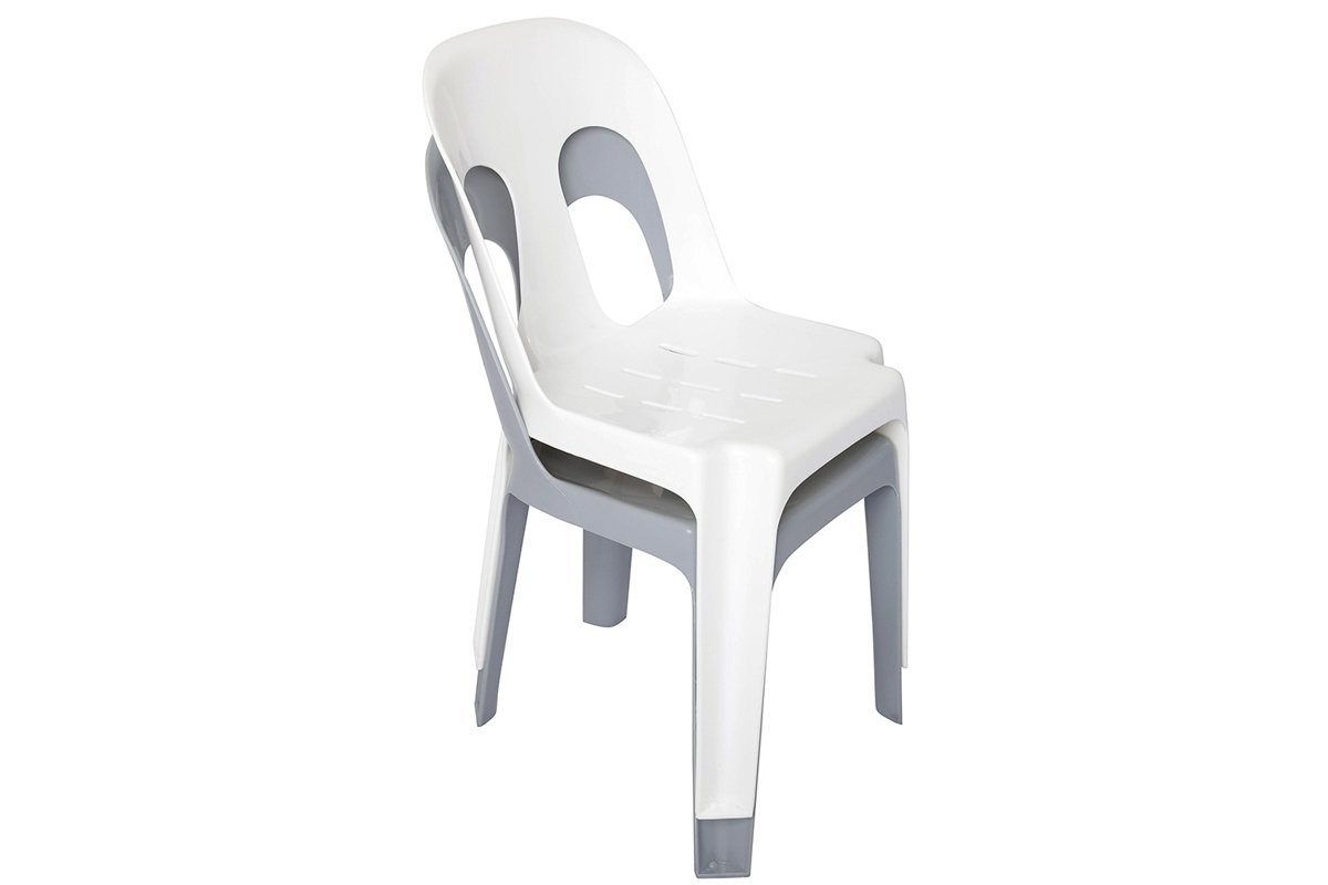 Plastic Stacking Utility Chair - Lightweight, Durable & Space-Saving for Home, Office, or Outdoor Use